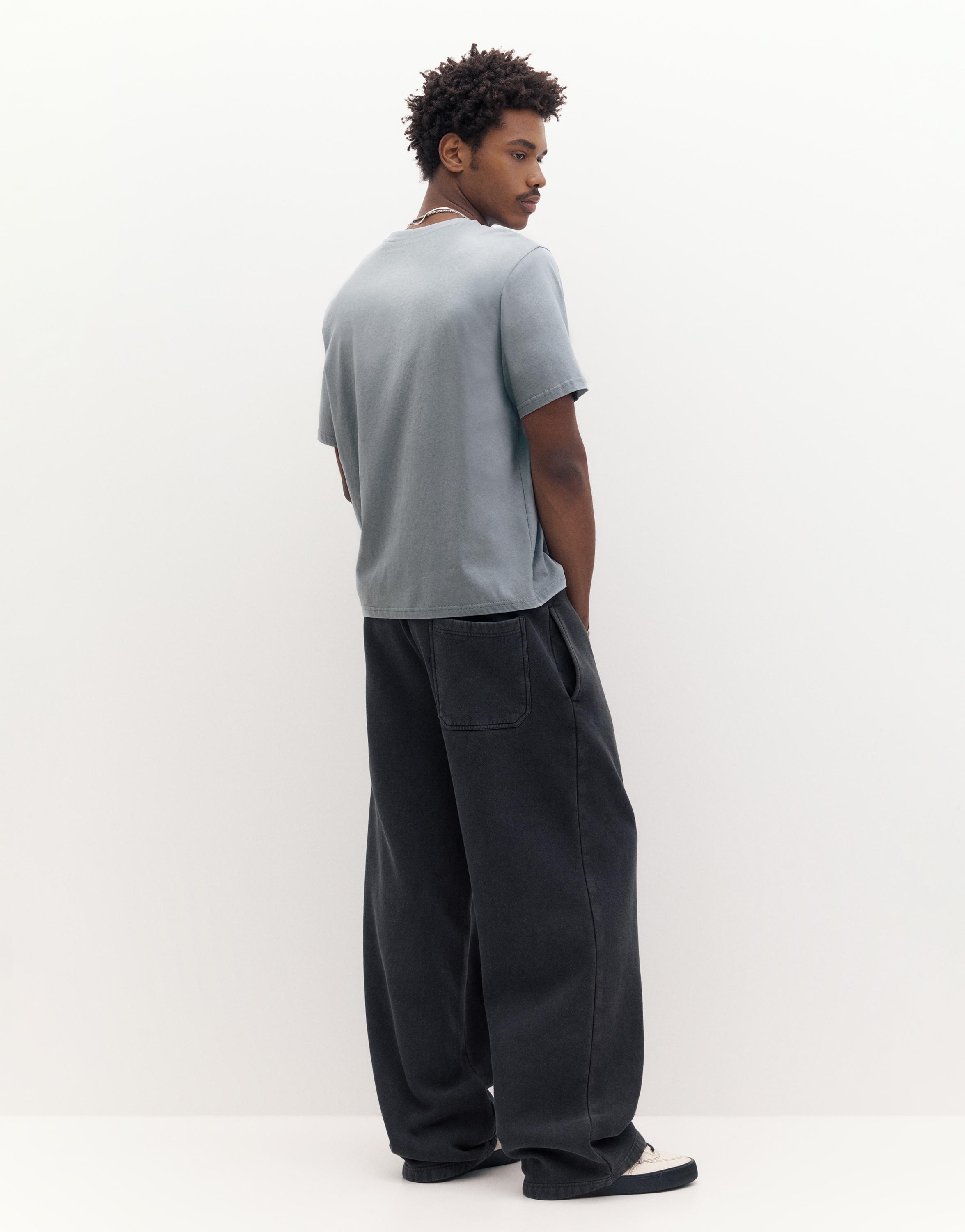 Basic short sleeve cotton T-shirt — Pastel blue