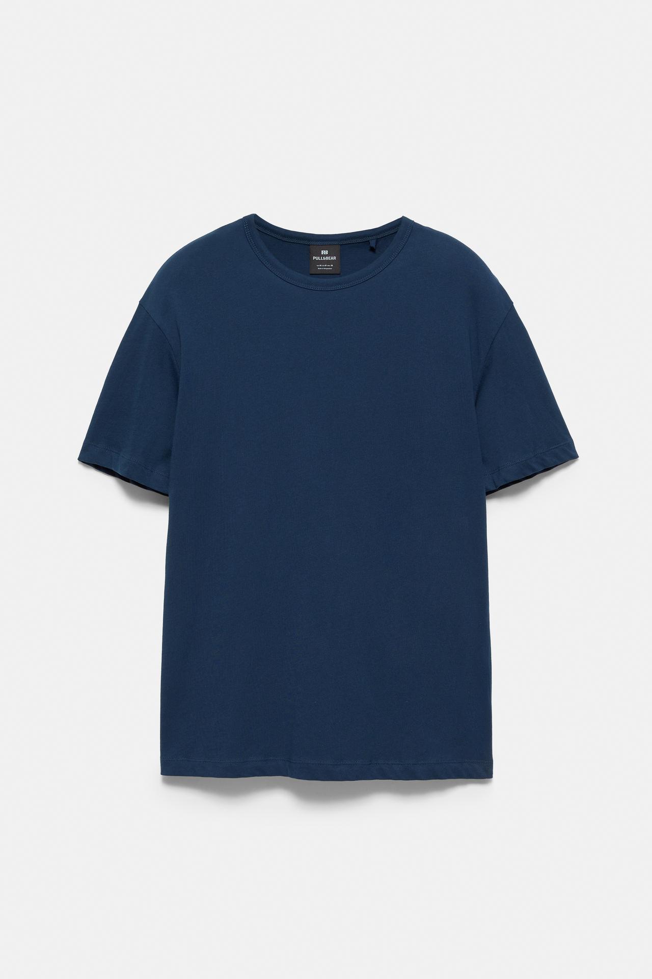 Slim fit basic T-shirt — Navy