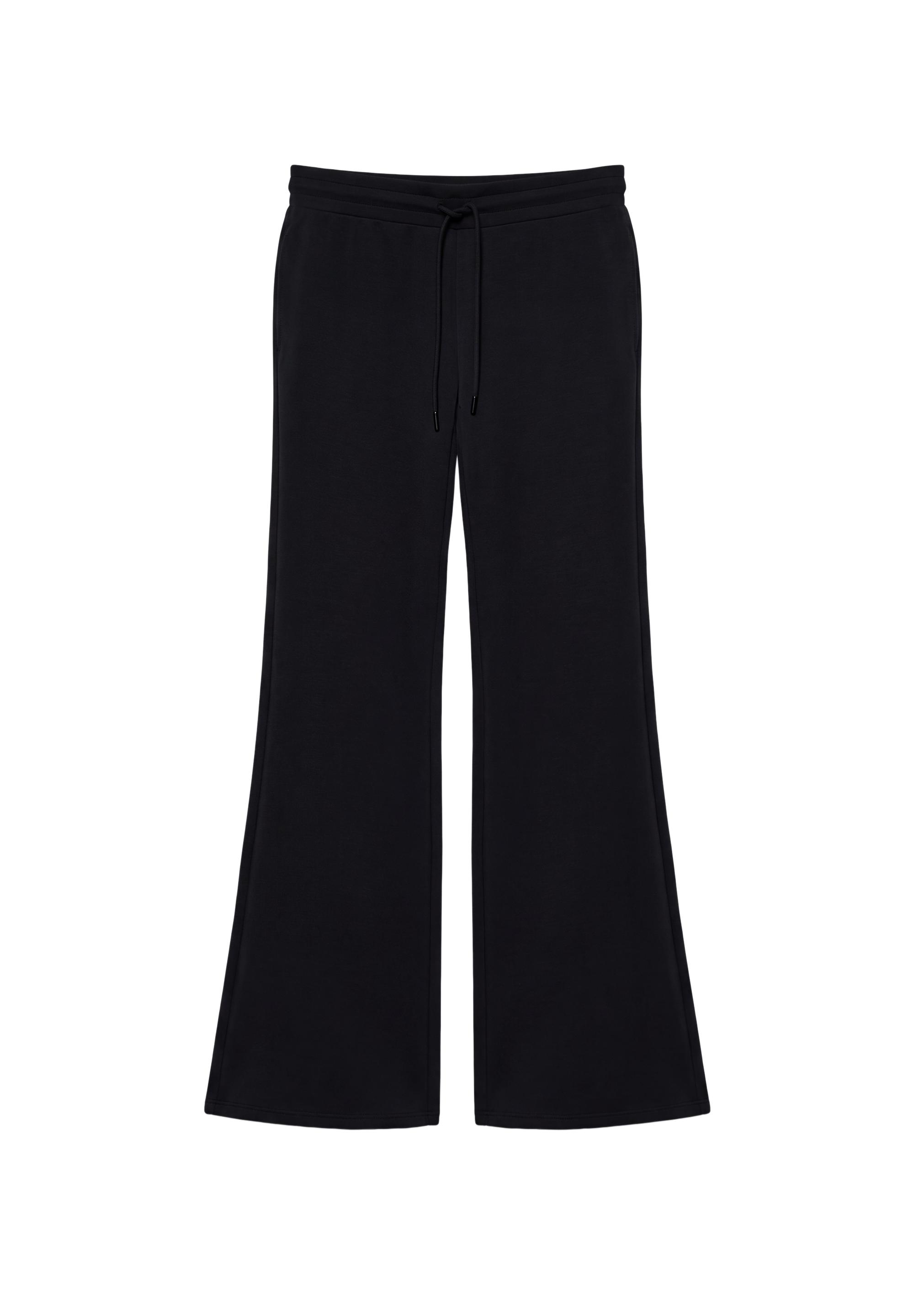 Modal flared trousers — Black