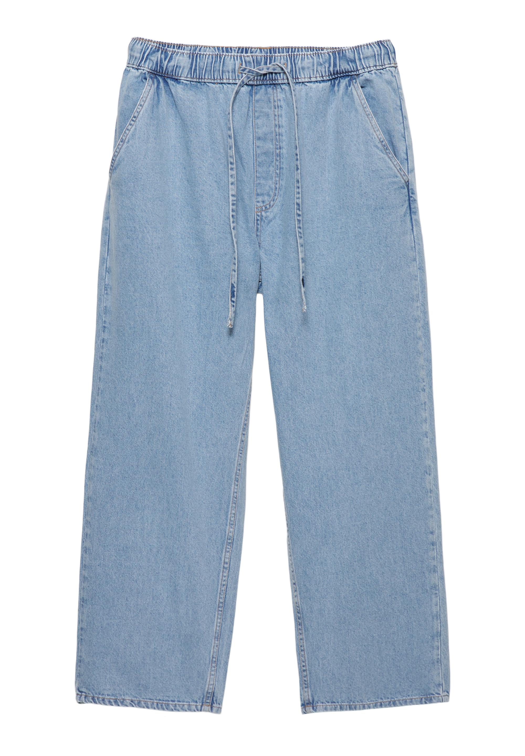 Slouchy mid-waist jeans — Medium blue