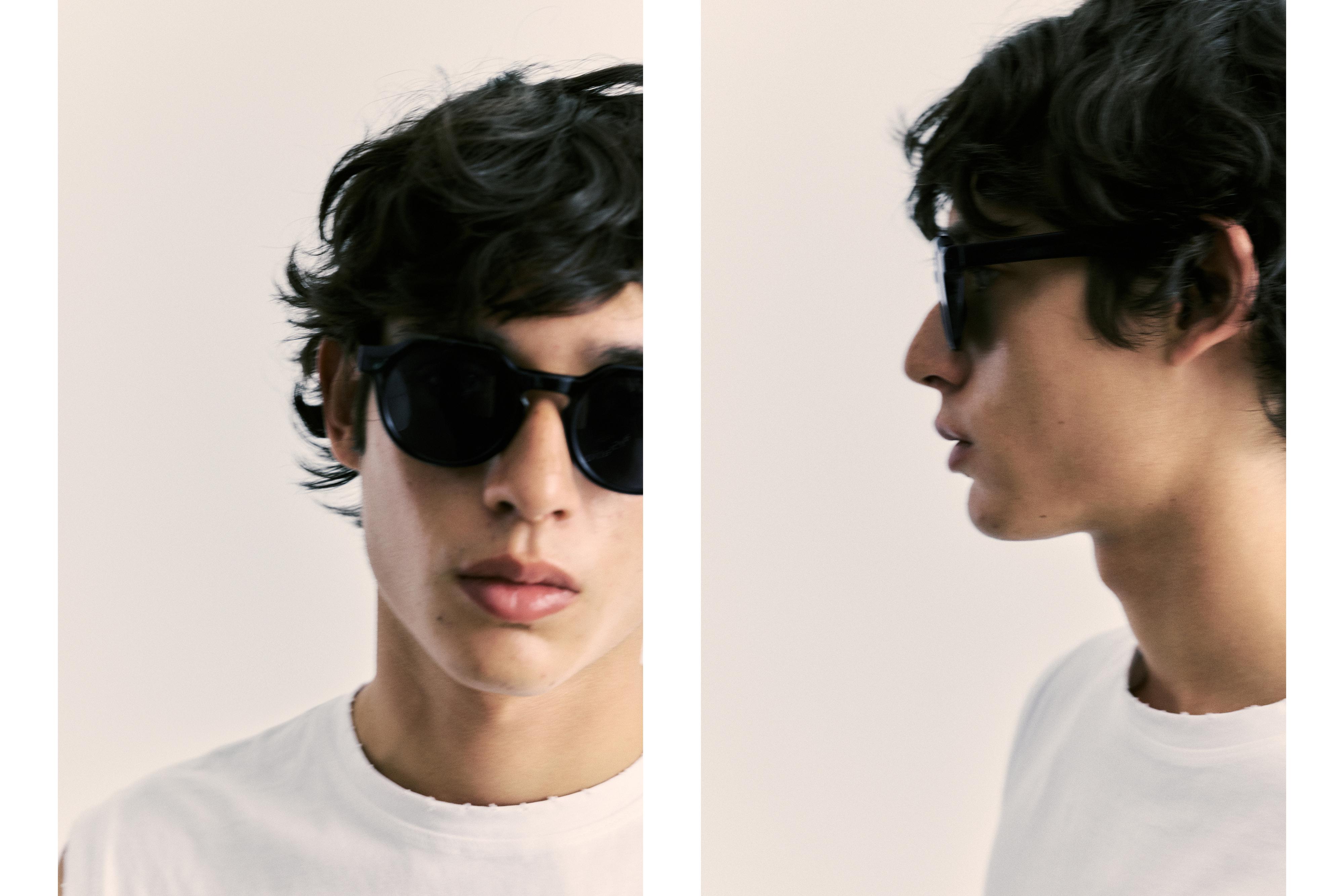 Tortoiseshell effect sunglasses — Black