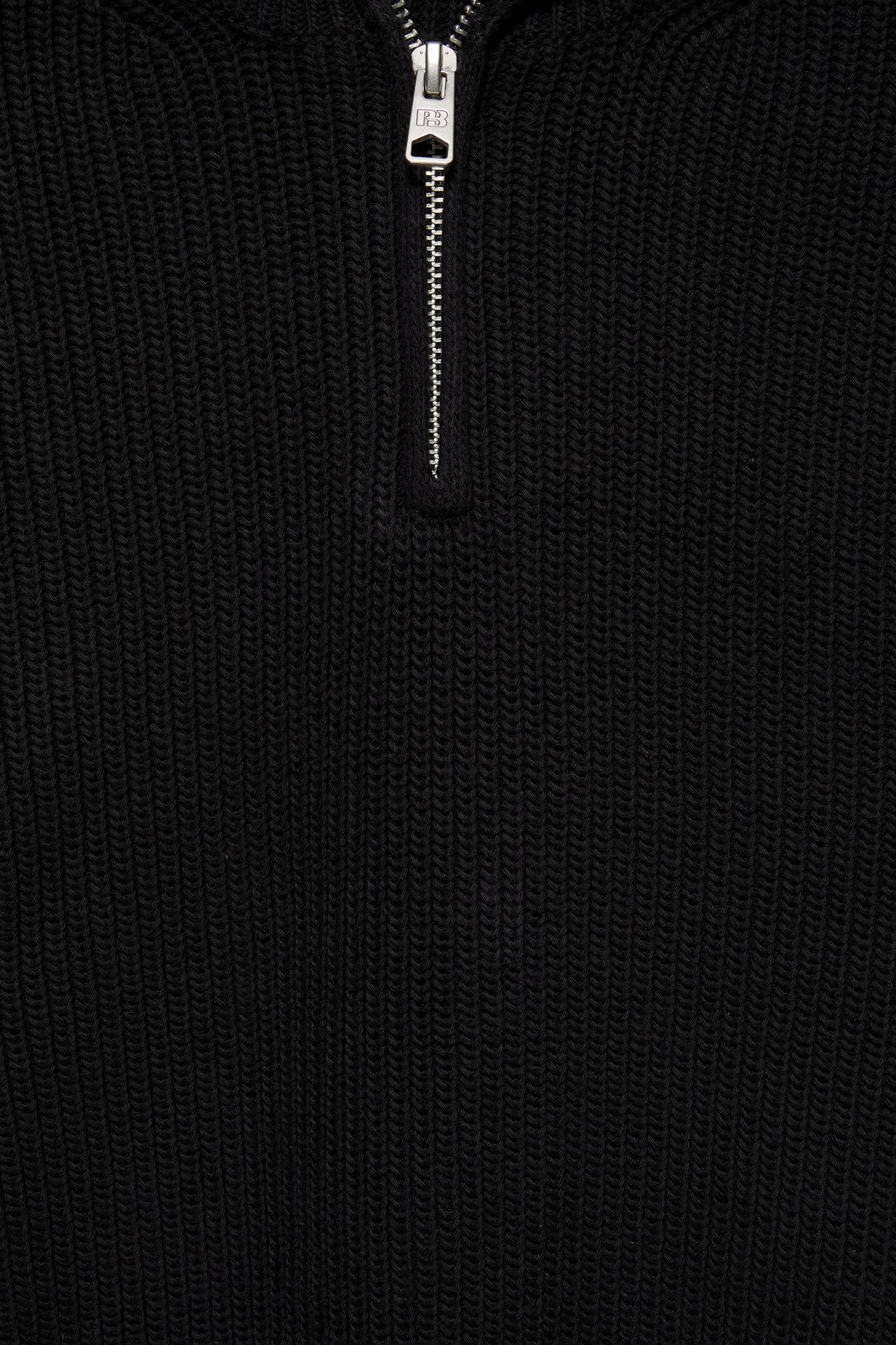 Quarter-zip jumper — Black