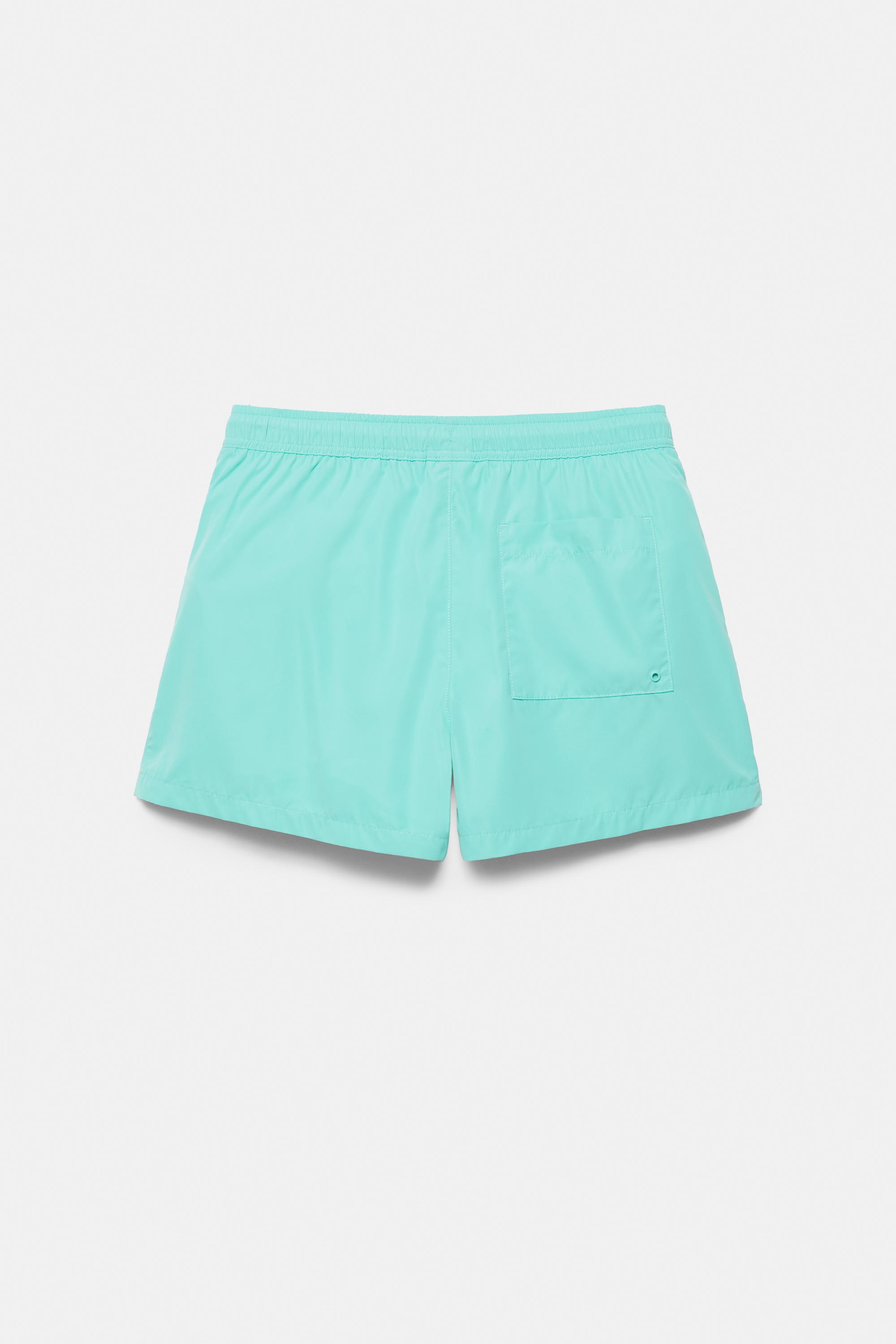 Basic swimming trunks — Water green