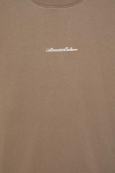 Short sleeve relaxed fit sweatshirt — Mole brown 9