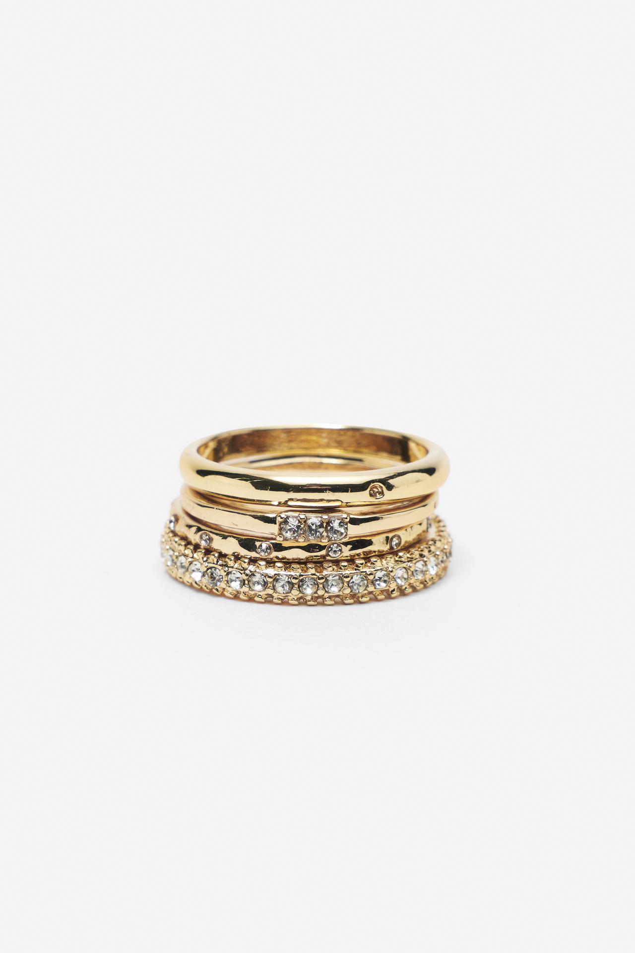Pack of 5 rings — Gold