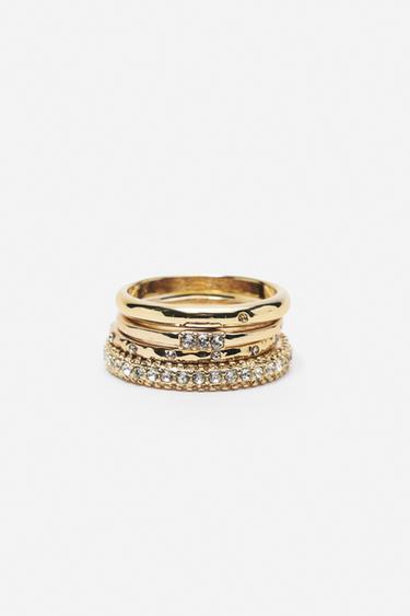 Pack of 5 rings — Gold 3