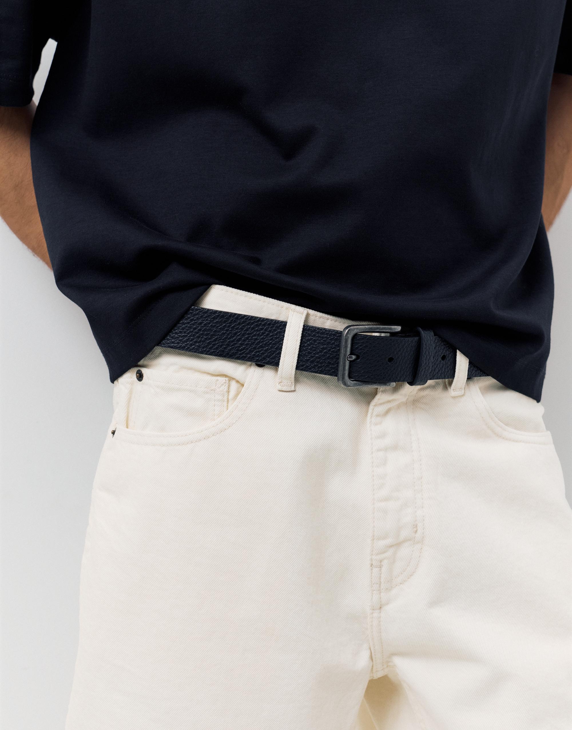 Standart kesim distressed denim bermuda - Görsel 6