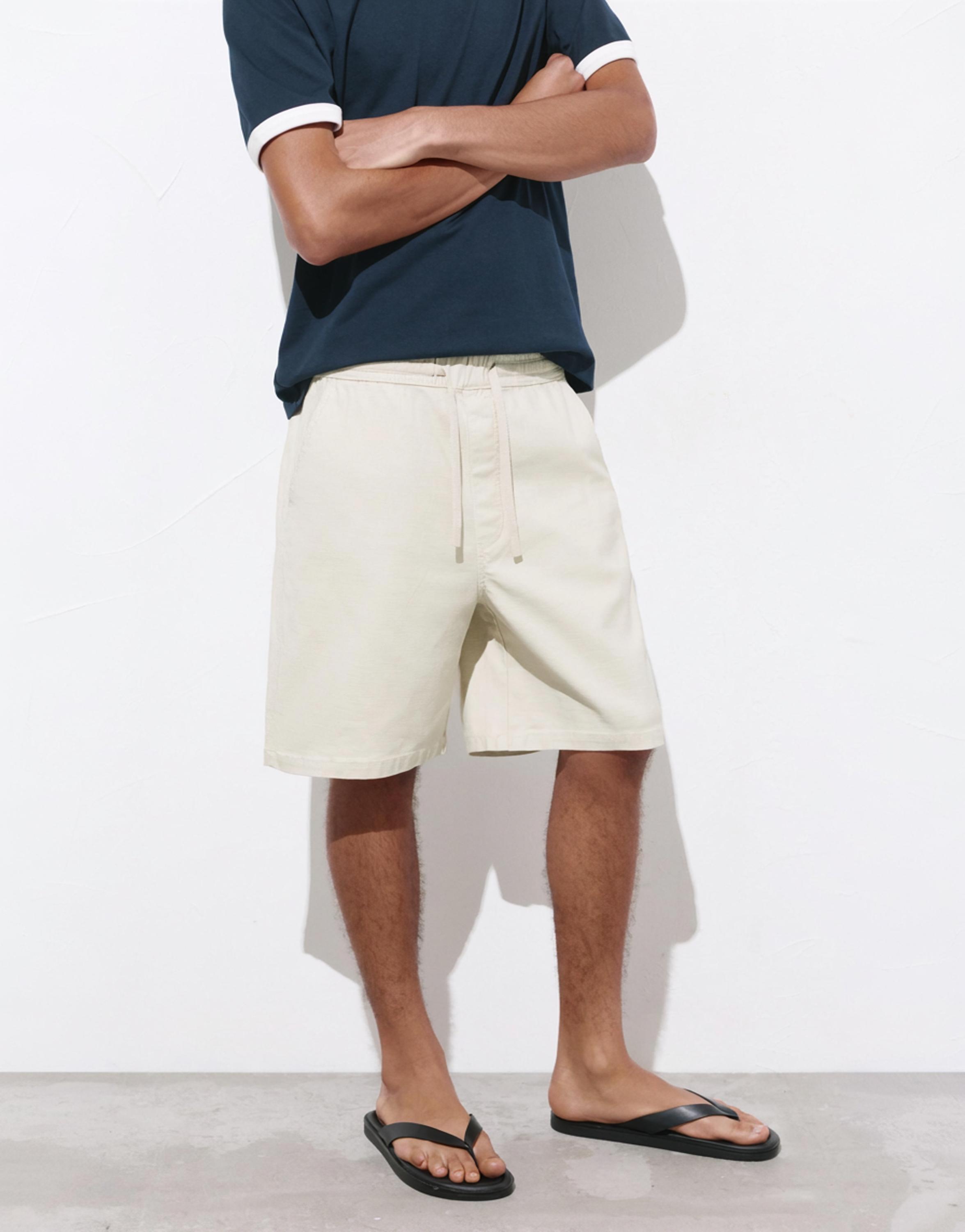 Bermuda sweat shorts — Sand