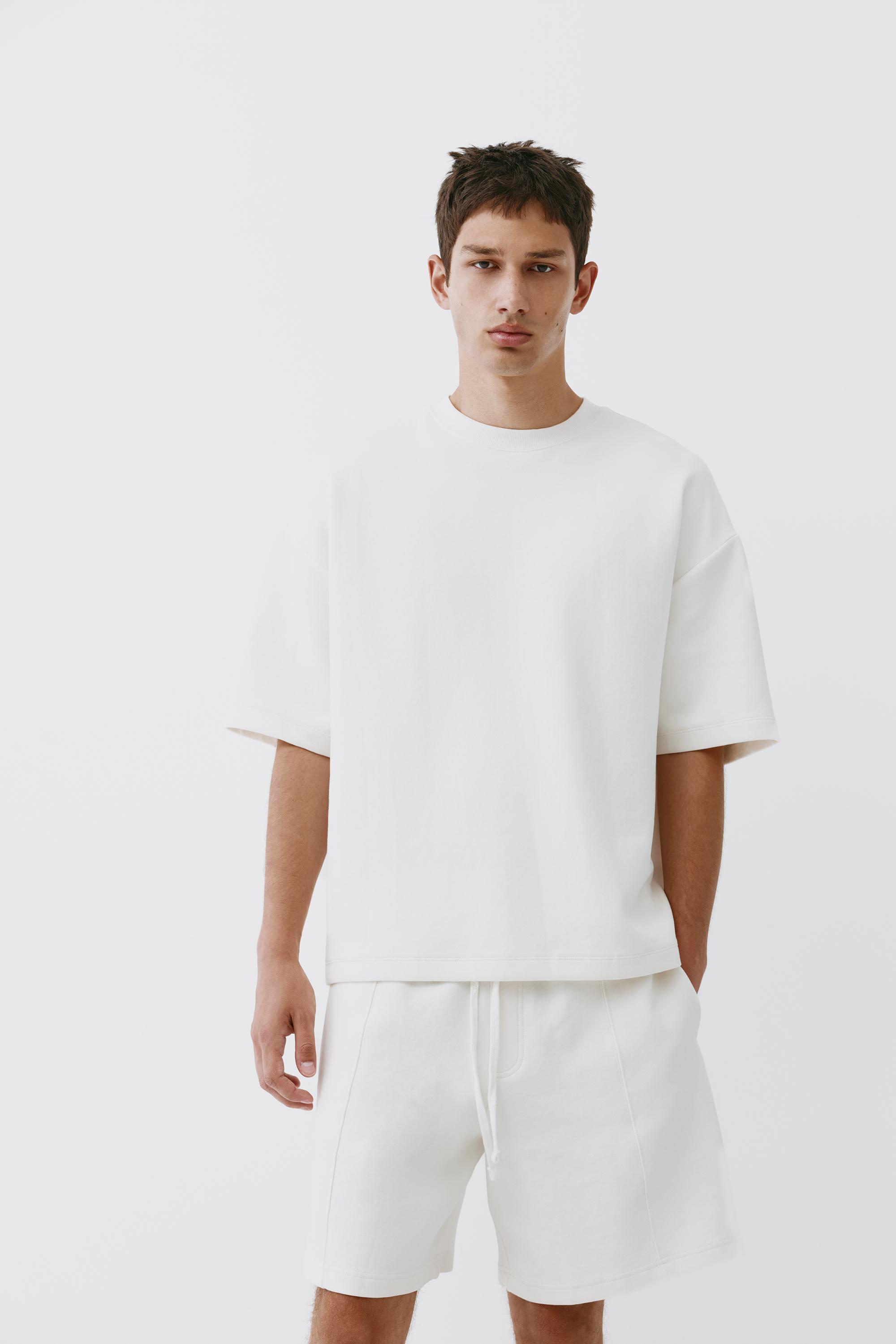 Interlock short sleeve sweatshirt — Off white