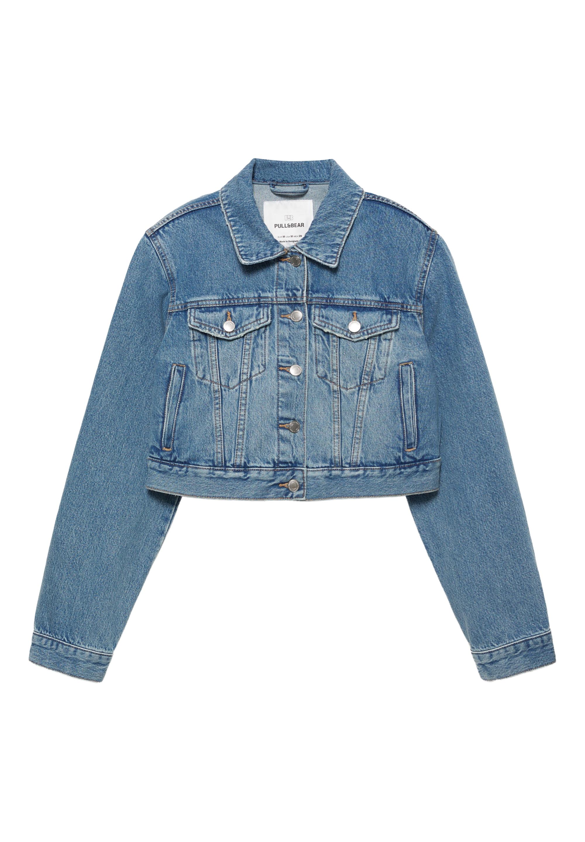 Cropped denim jacket — Medium blue
