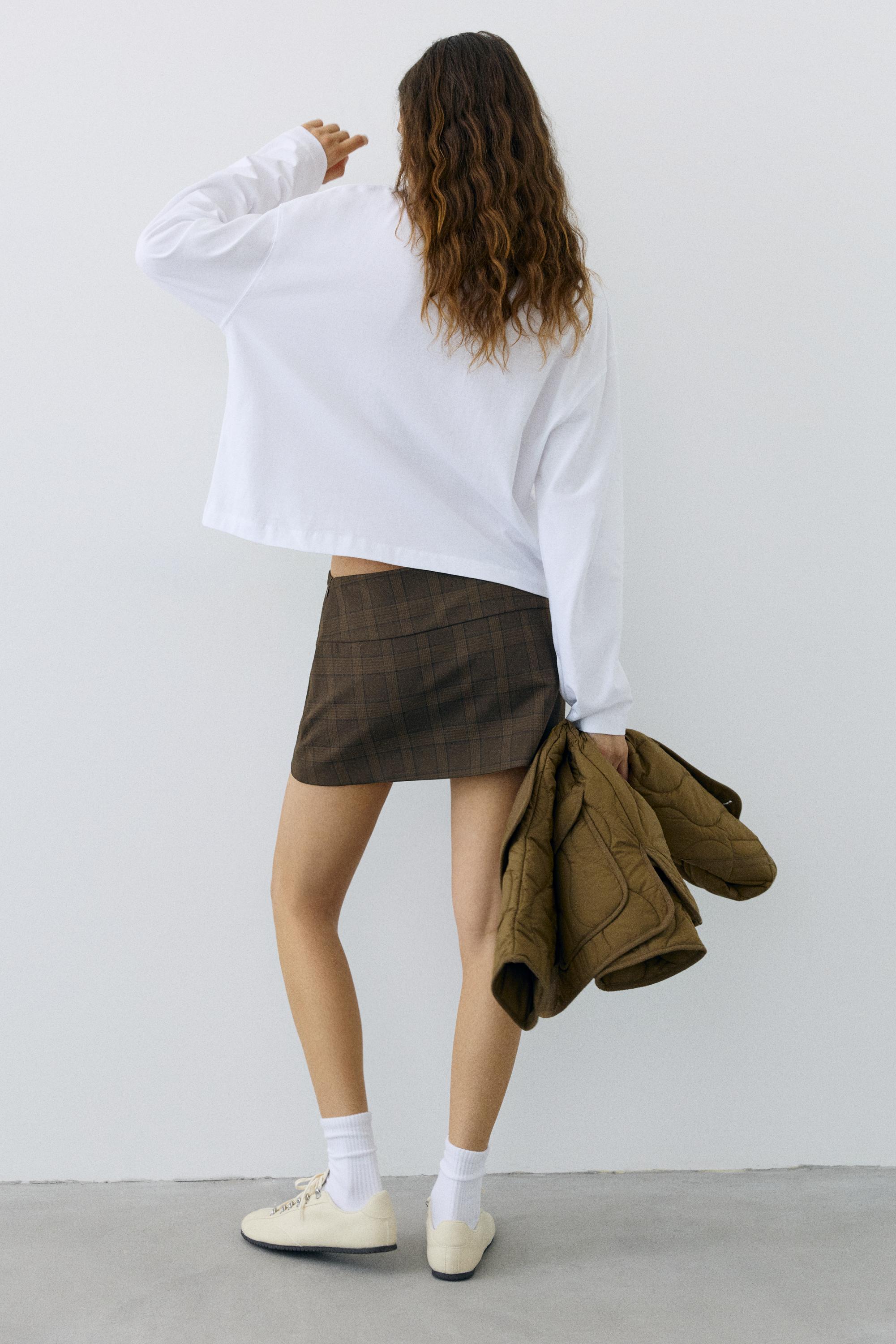 Mini skort — Dark brown