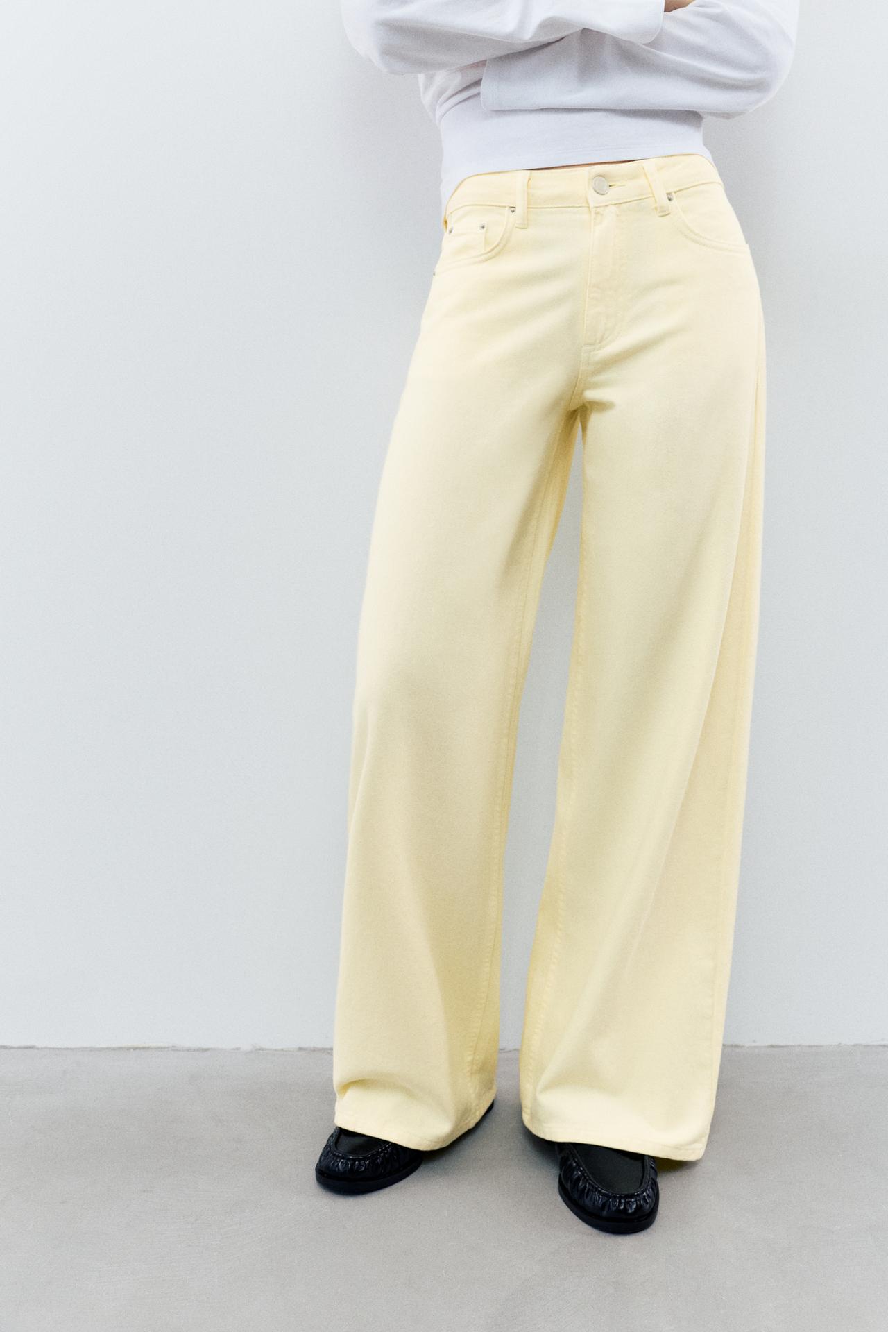 Low-rise baggy jeans — Yellow