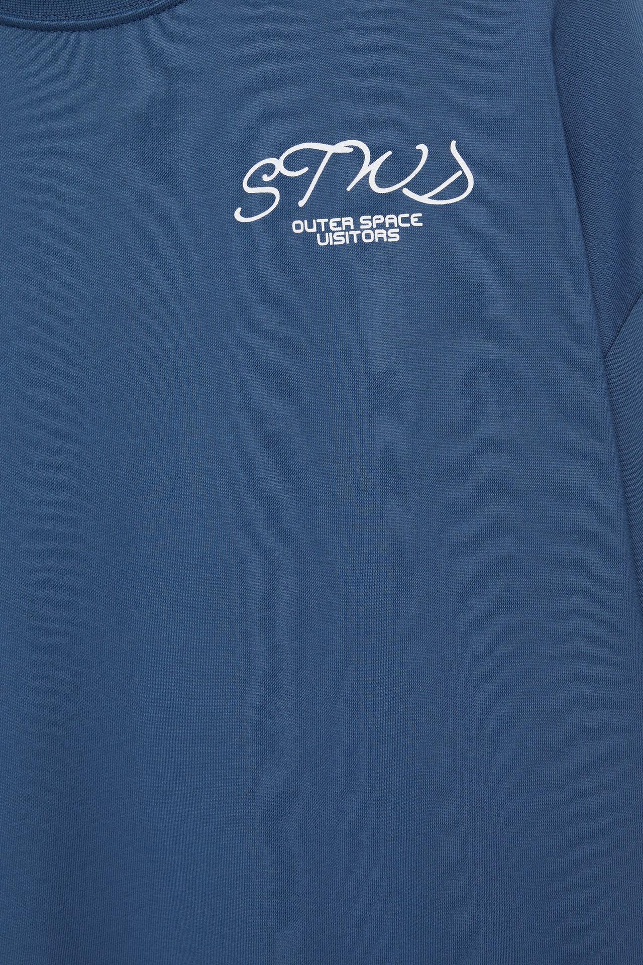 Boxy-fit graphic T-shirt — Navy