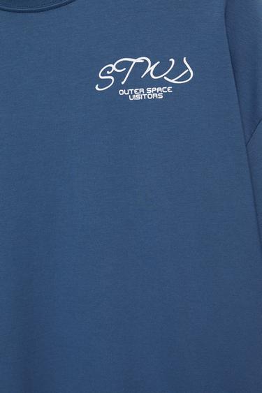 Boxy-fit graphic T-shirt — Navy 6