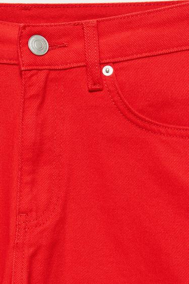 Low-rise barrel jeans — Red 8