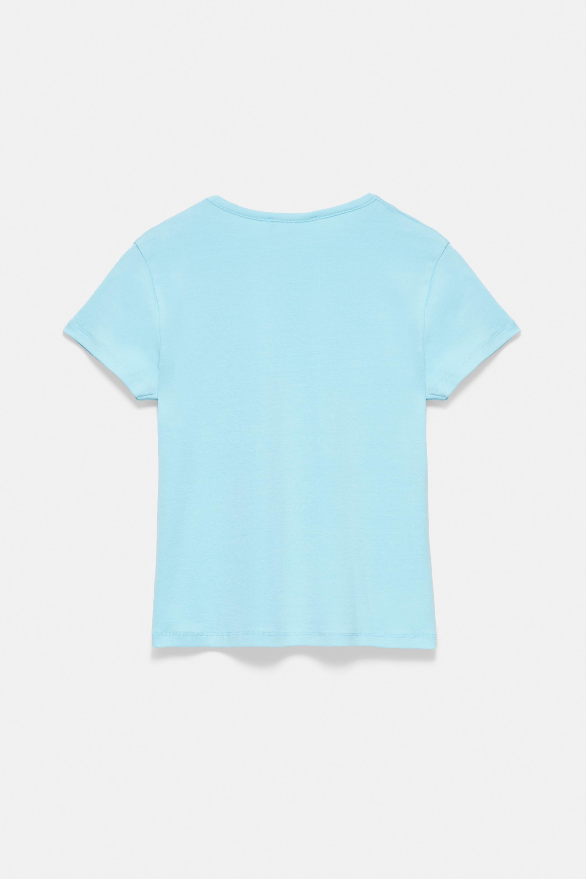 Ibiza stud slim fit T-shirt — Turquoise