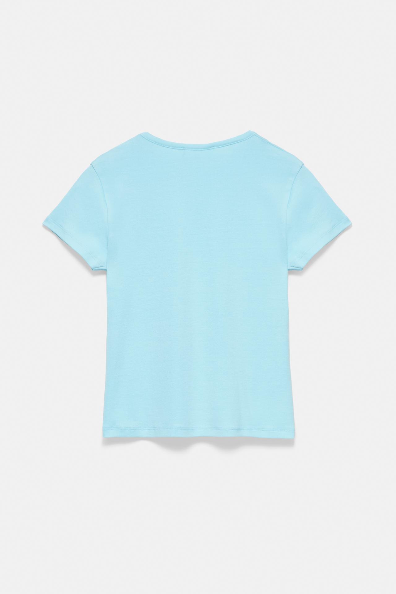 Ibiza stud slim fit T-shirt — Turquoise