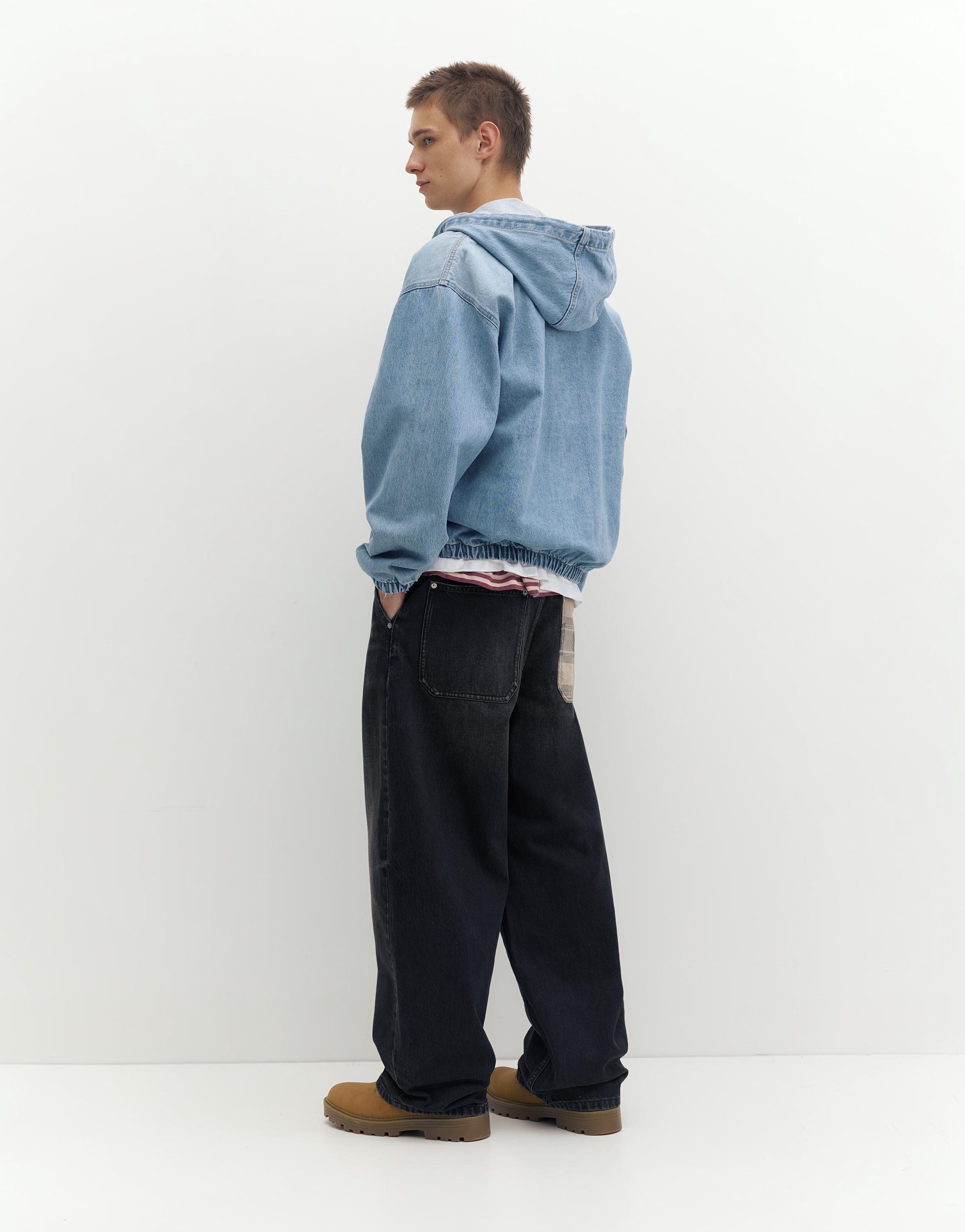 STWD zip-up hooded jacket — Medium blue