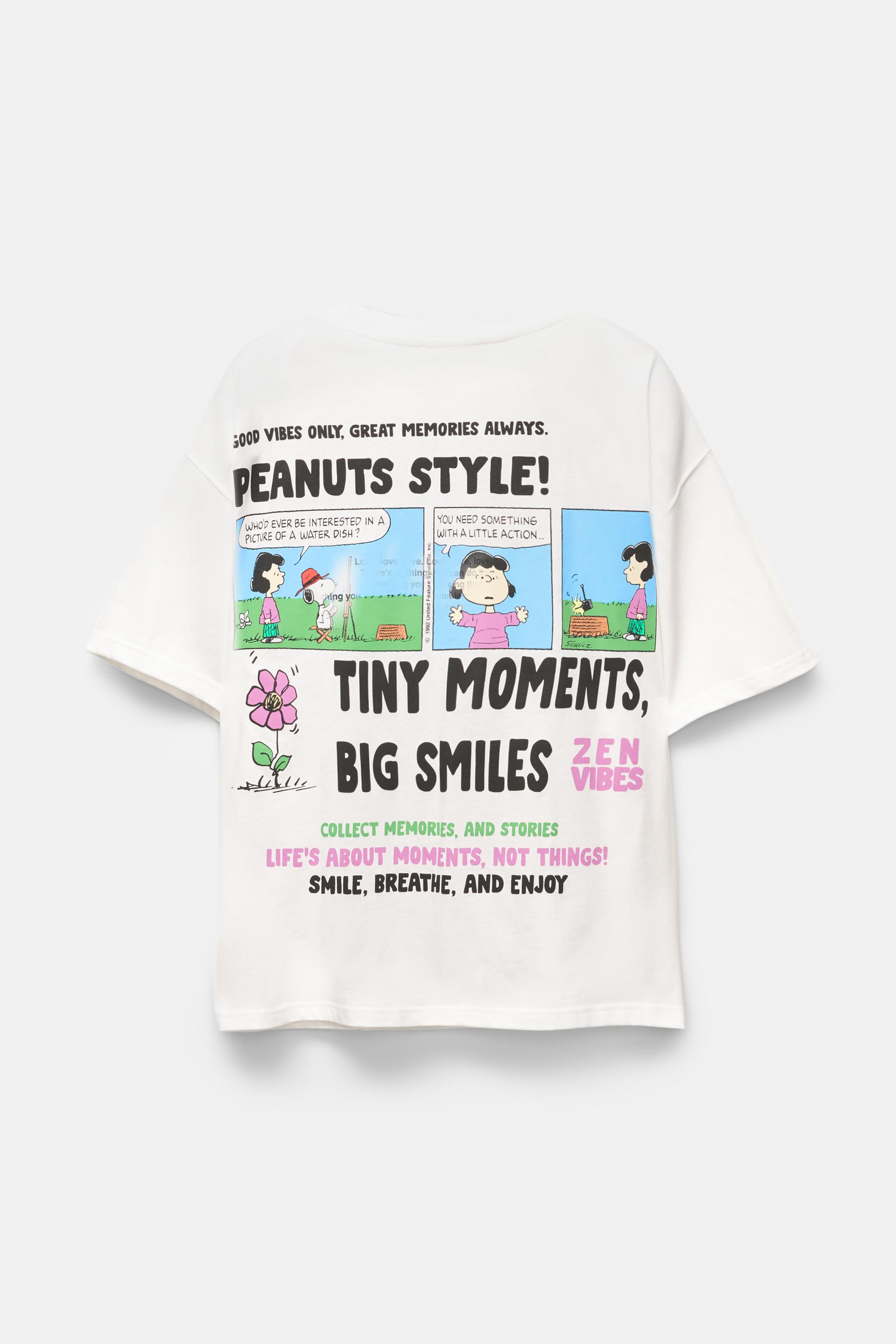 Peanuts Sobre Camisa Pull And Bear Camisetas Estampadas Camiseta