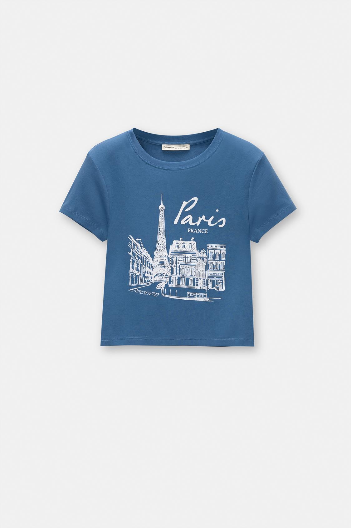 T-Shirt mit Städtemotiv - PULL&BEAR