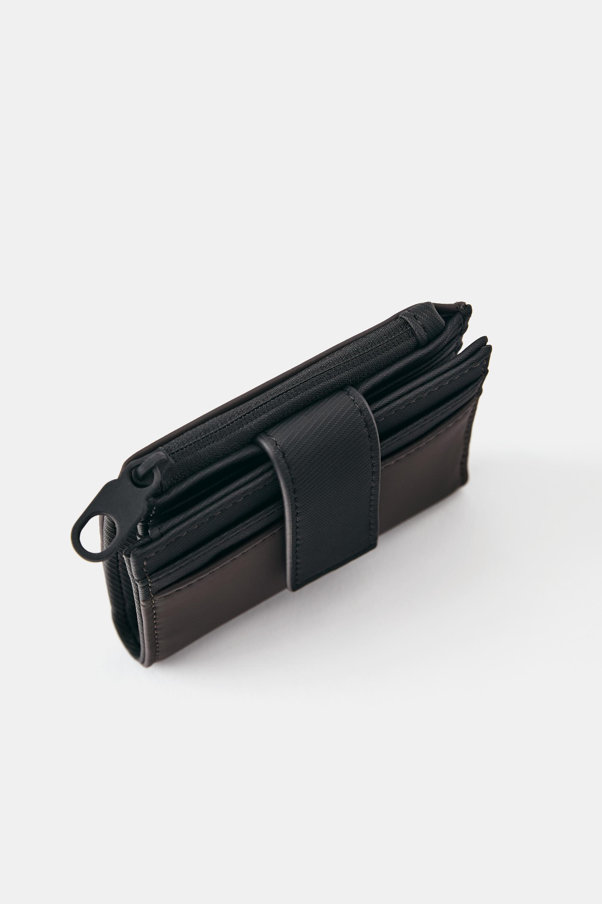 Rubberised wallet — Brown