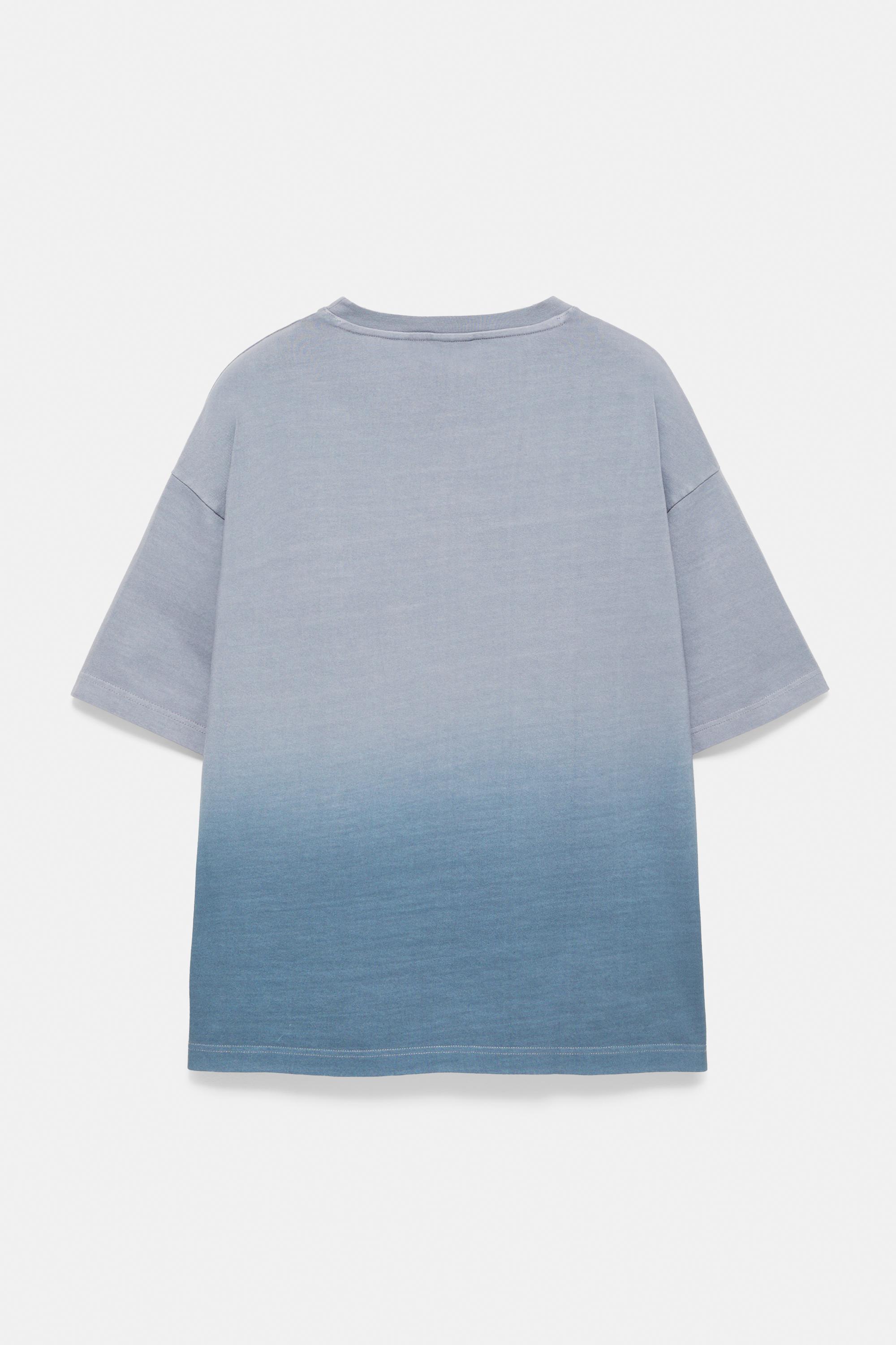 Ombré stud T-shirt — Blue