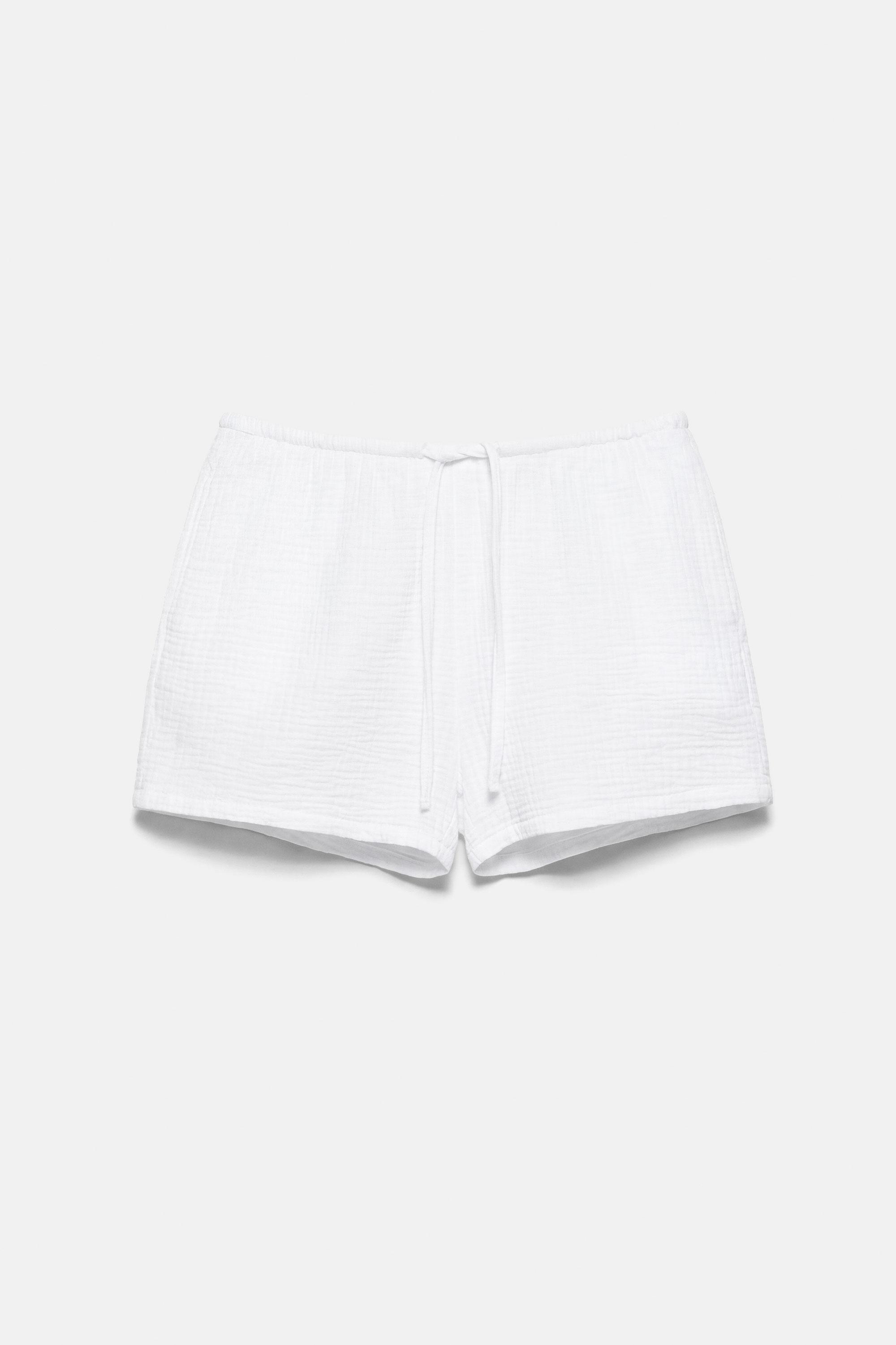Crepe shorts — White