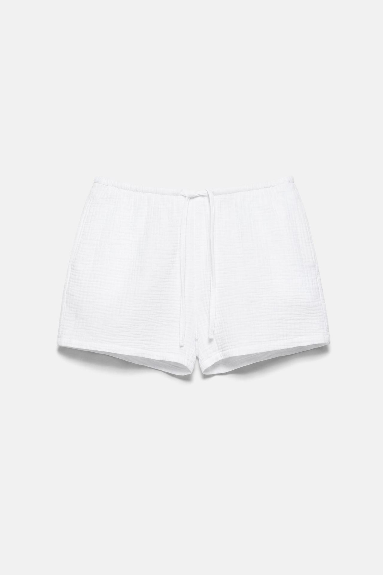 Crepe shorts — White