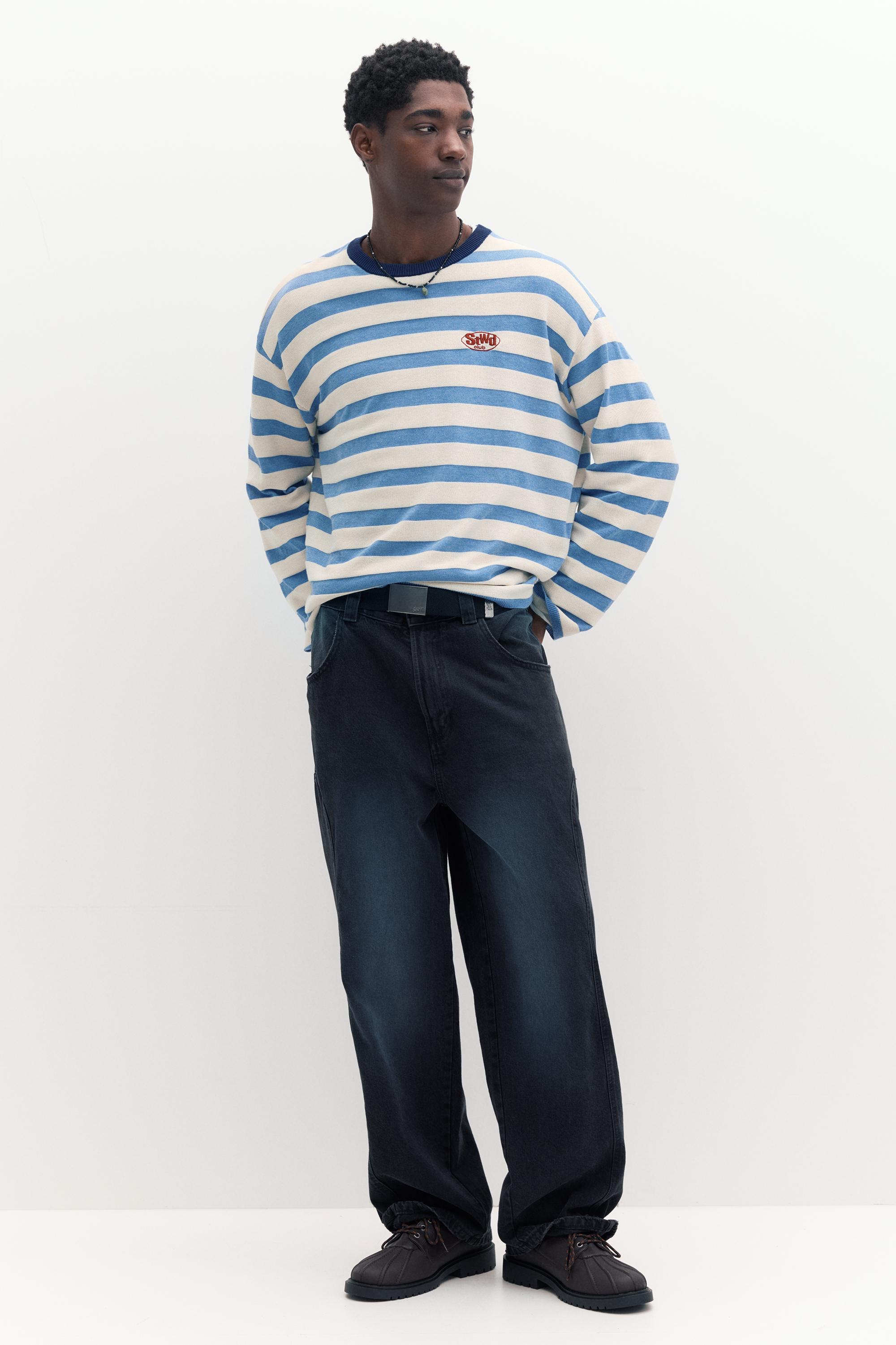 Çizgili örgü tişört - Görsel 25