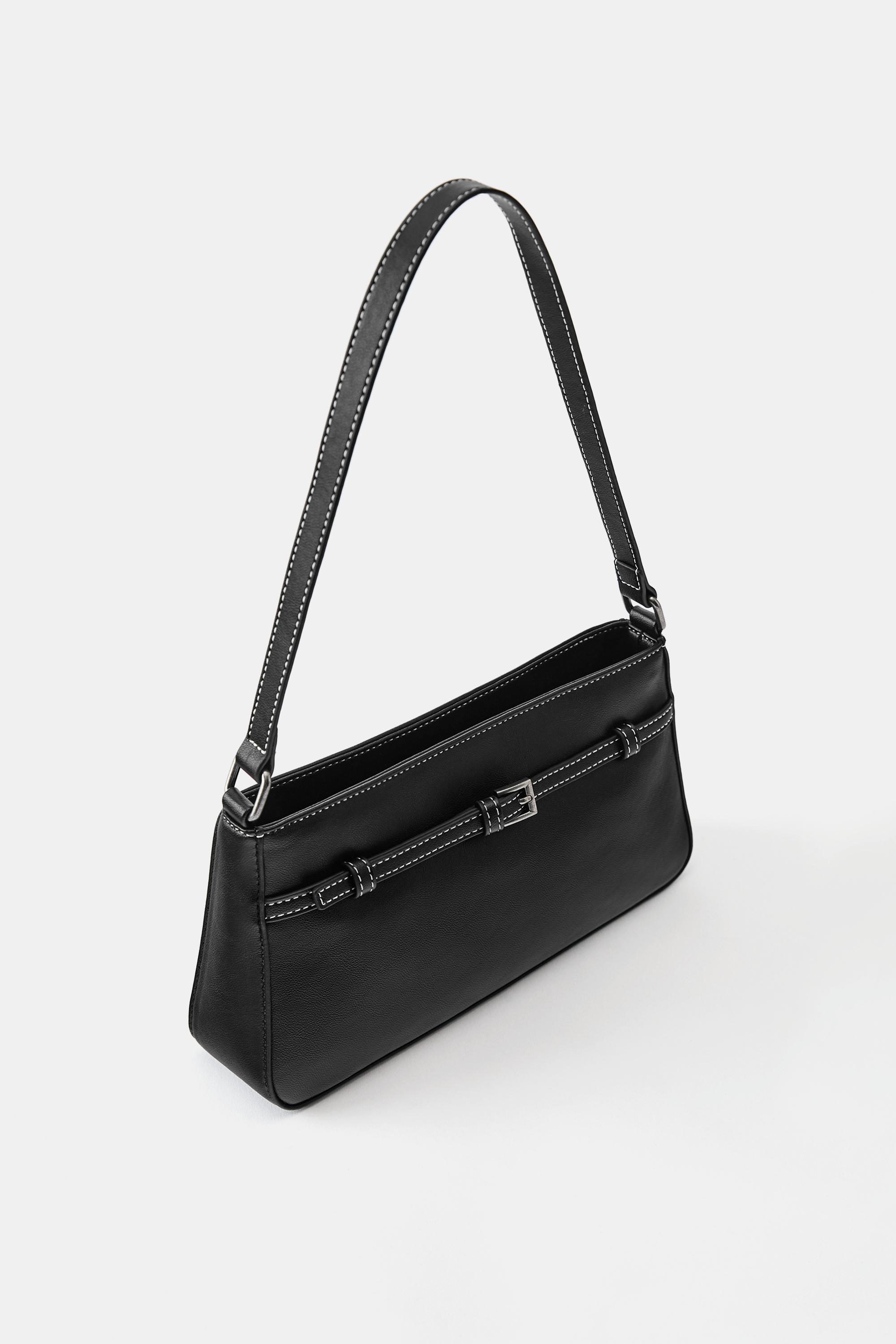 Buckle shoulder bag — Black