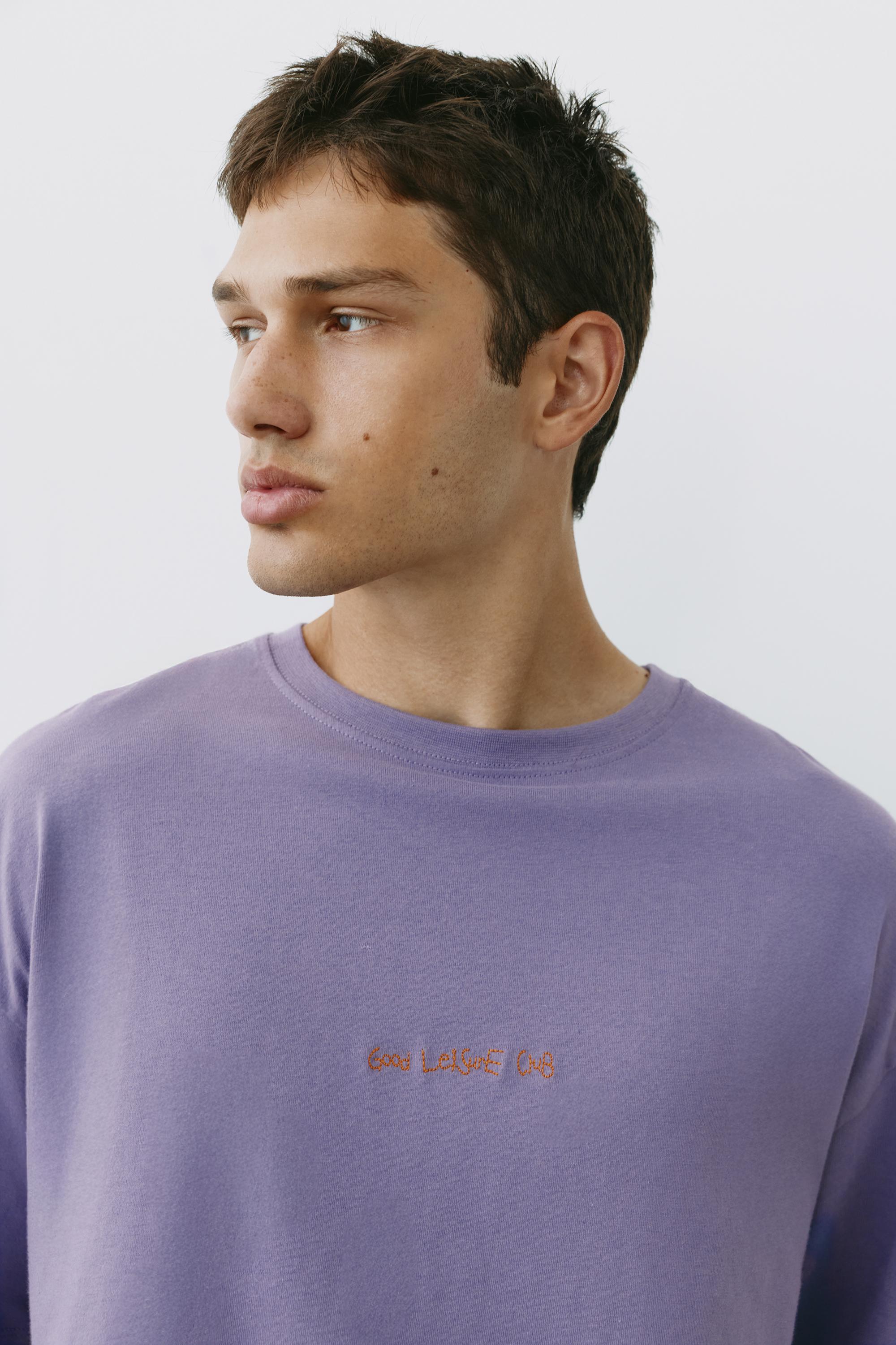 Relaxed fit graphic T-shirt — Mulberry
