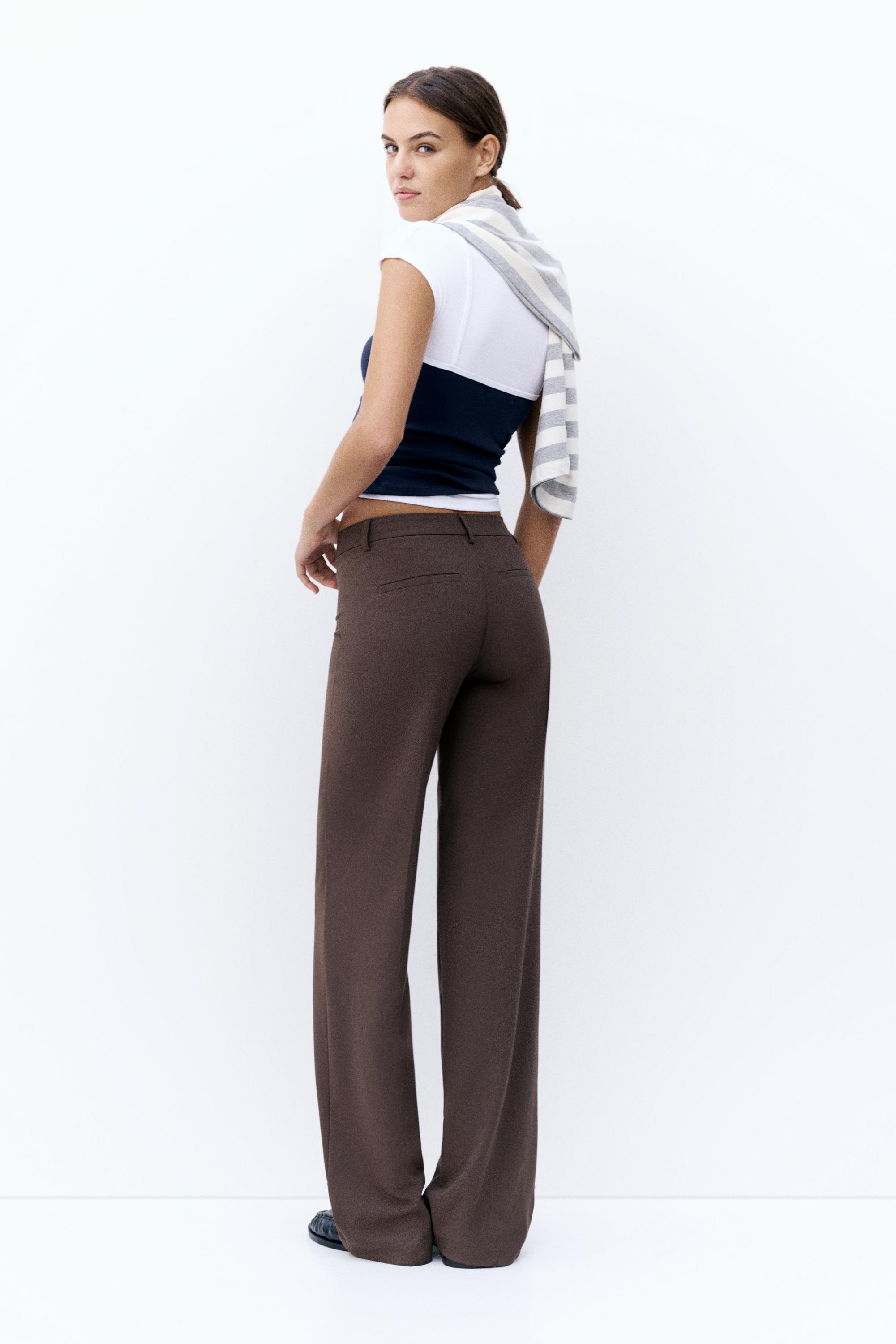Straight-leg smart trousers — Brown