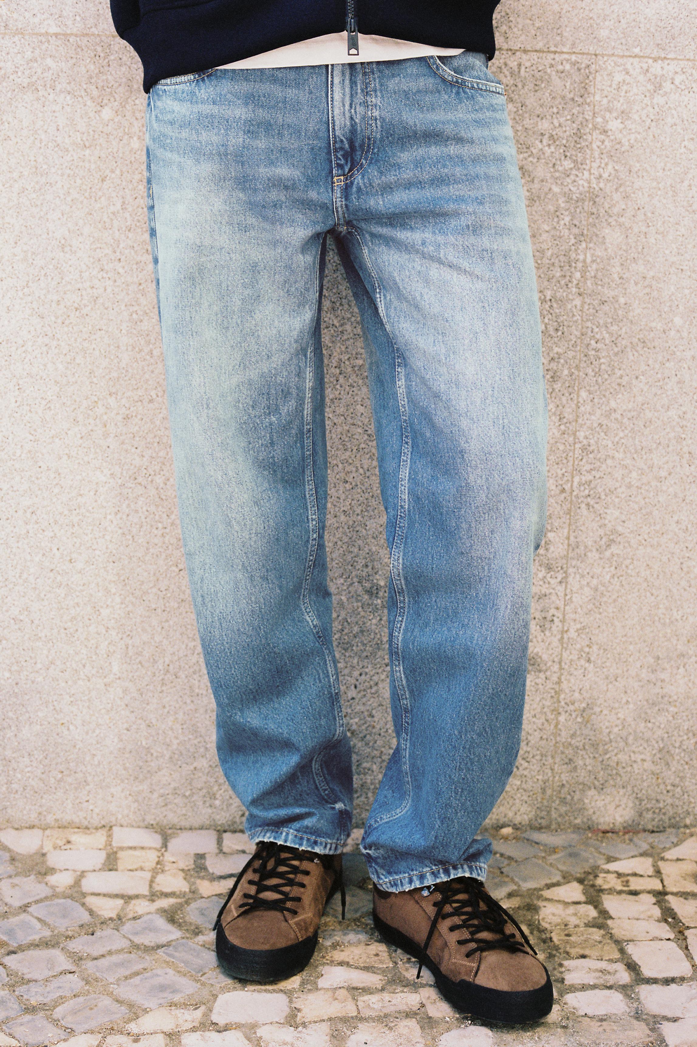 Straight-leg jeans — Medium blue
