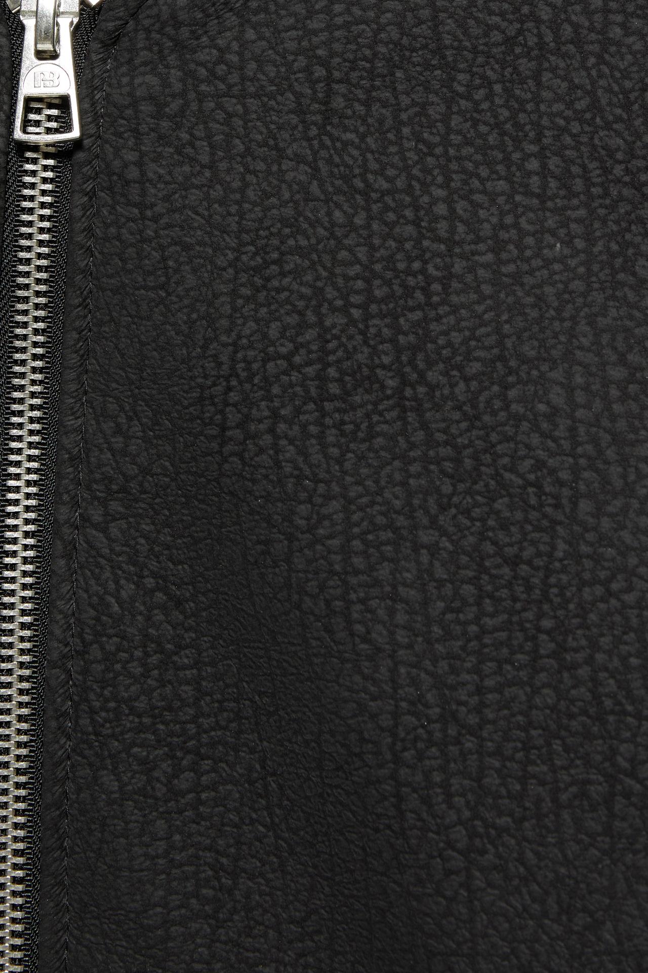 Leather effect bomber jacket — Black