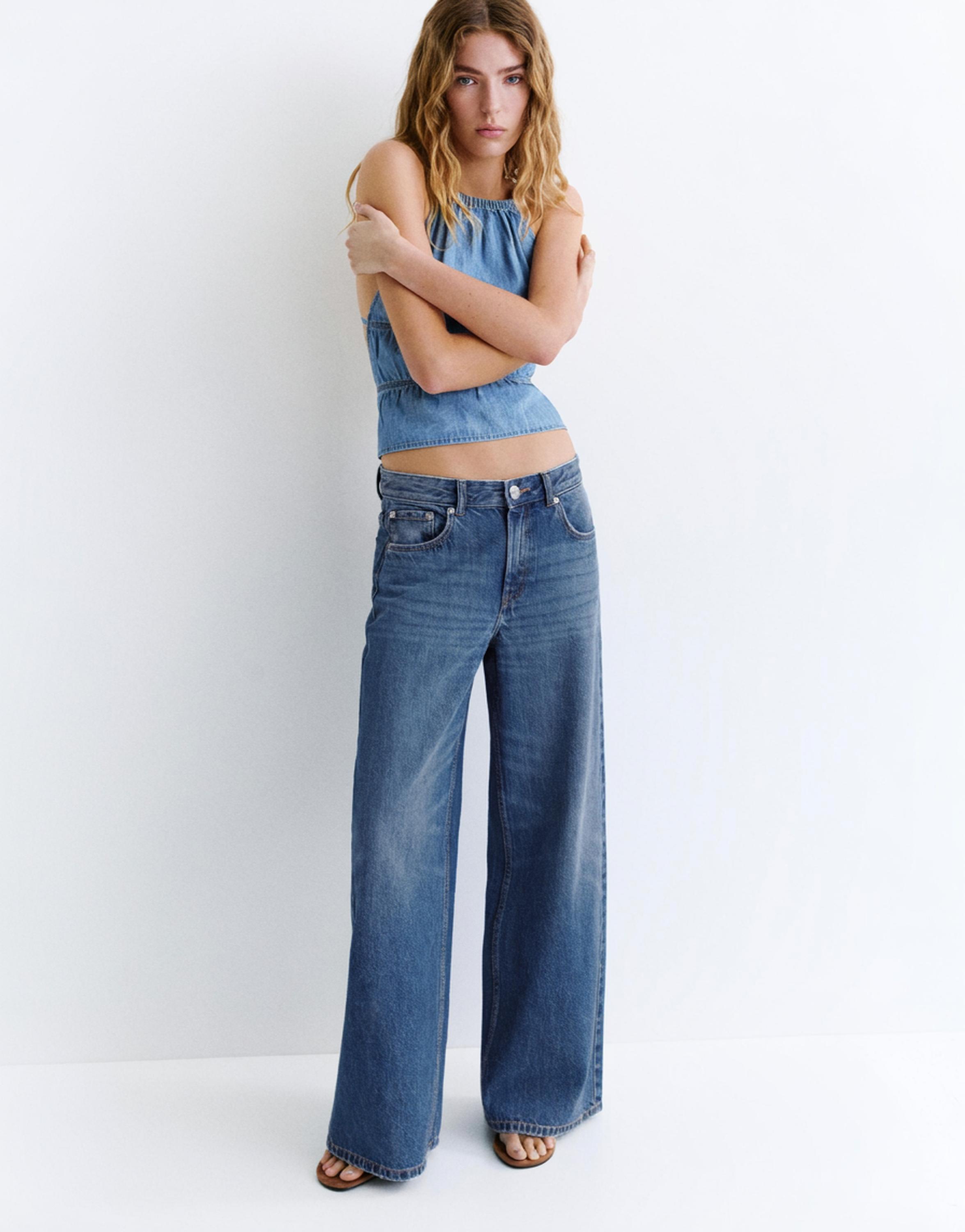 Oversize baggy jeans — Deep blue