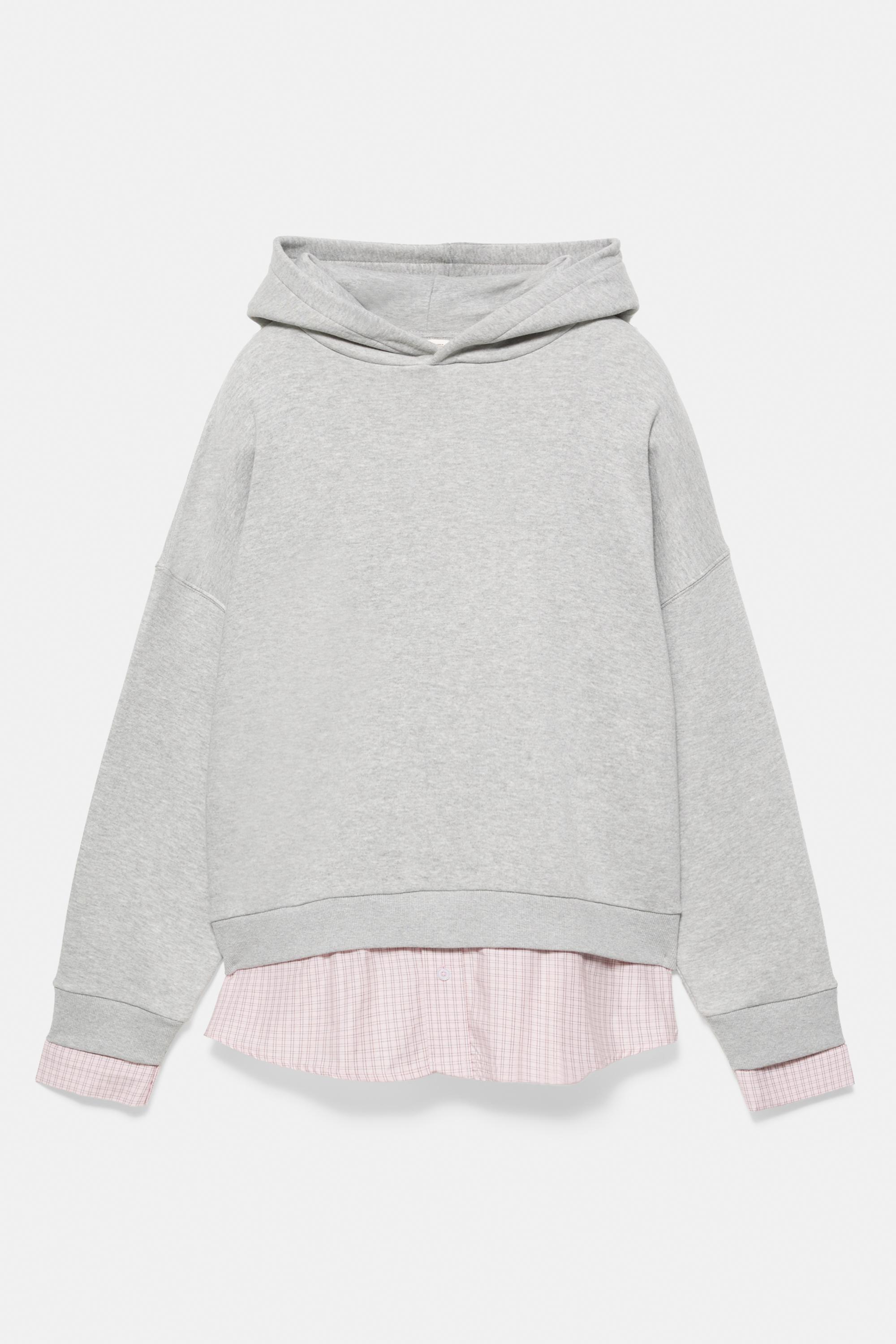 Combined hoodie — Grey marl