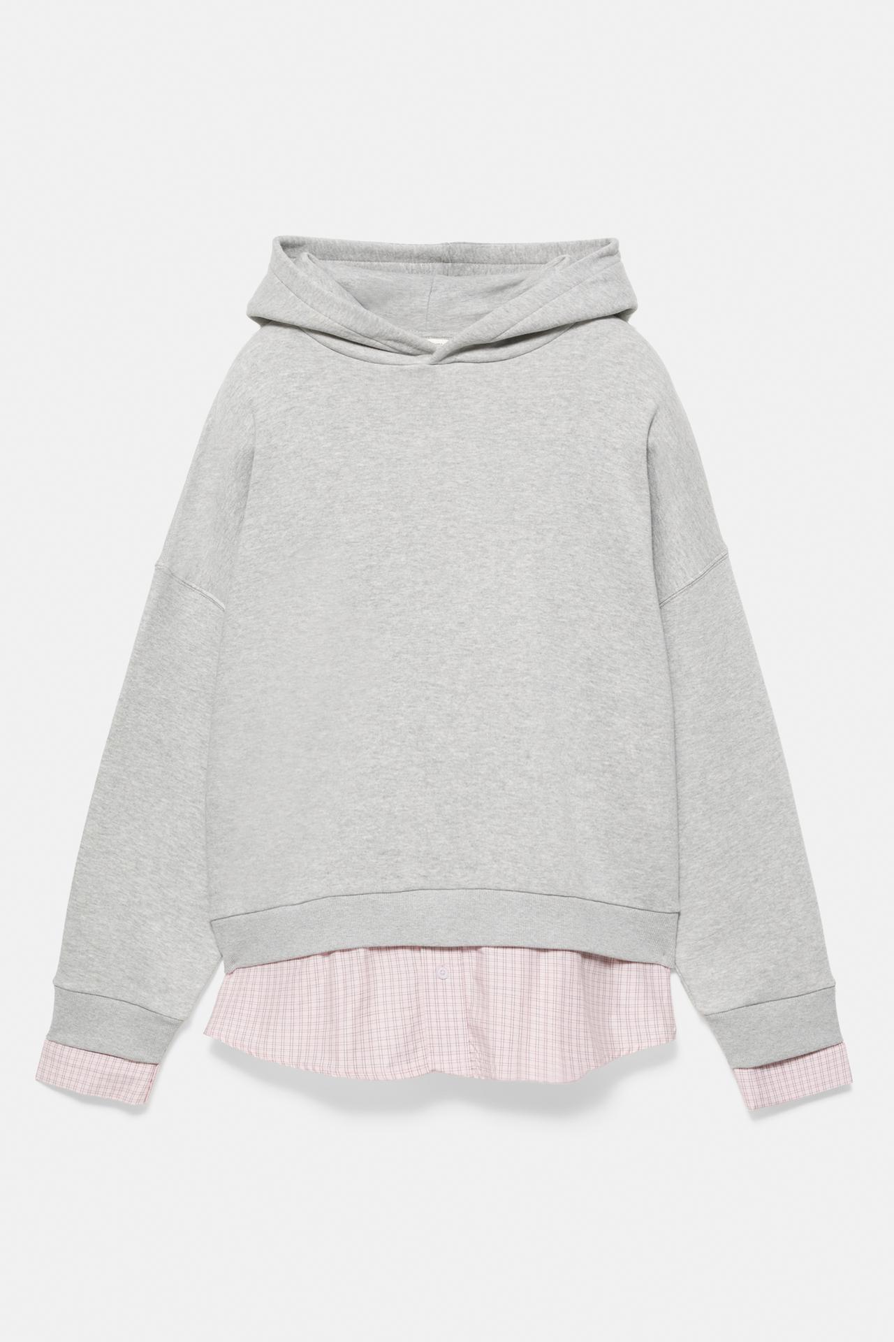 Combined hoodie — Grey marl