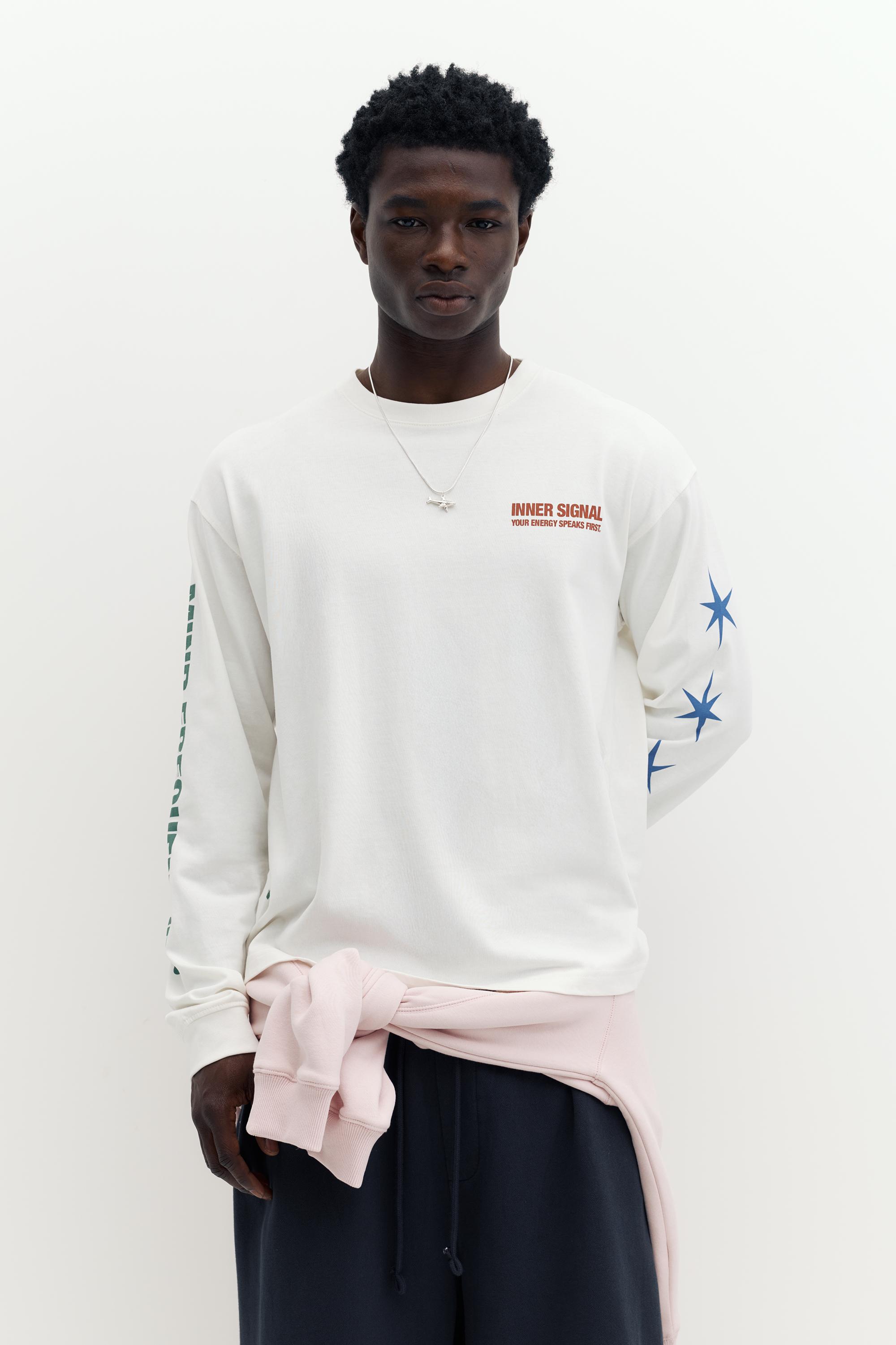 STWD long sleeve T-shirt — White