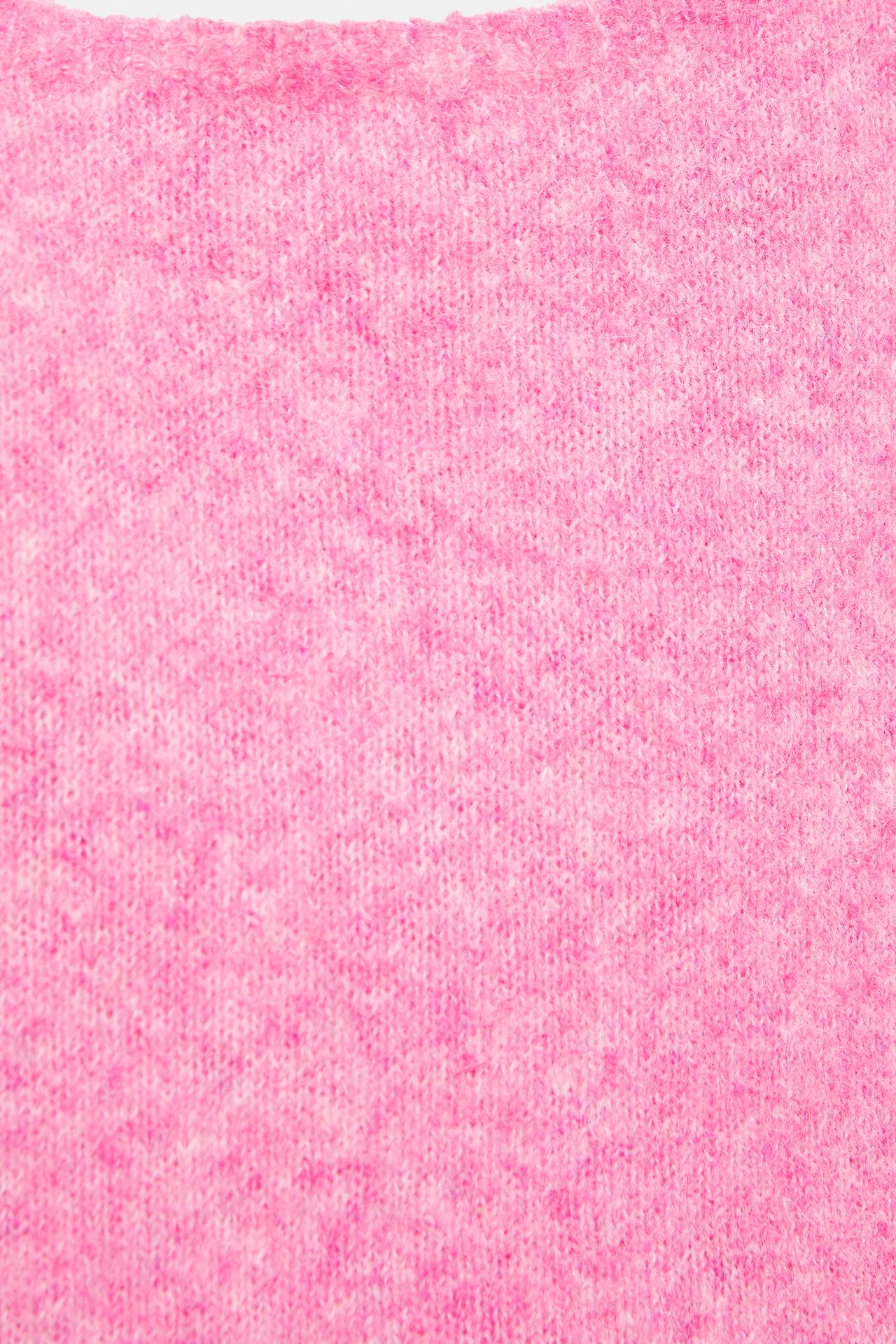 Asymmetric knit jumper — Fuchsia