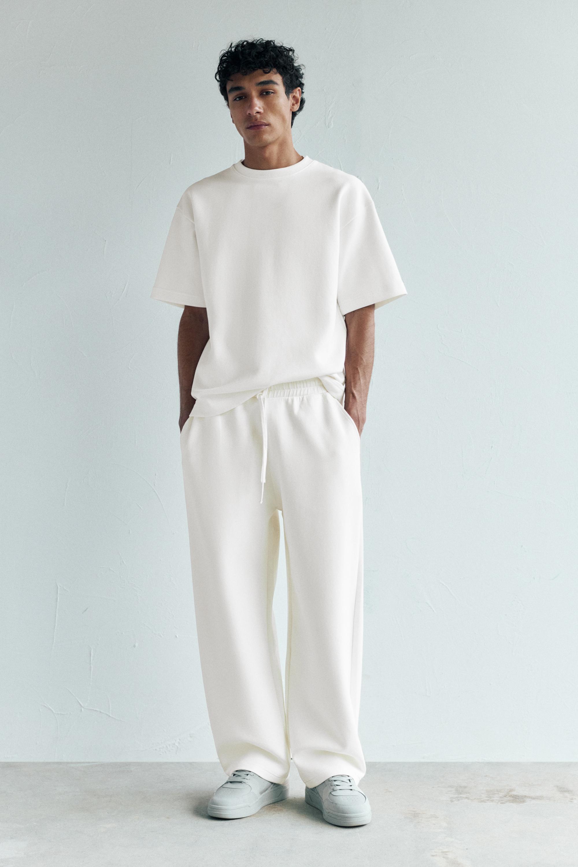 Basic short sleeve sweatshirt — Off white