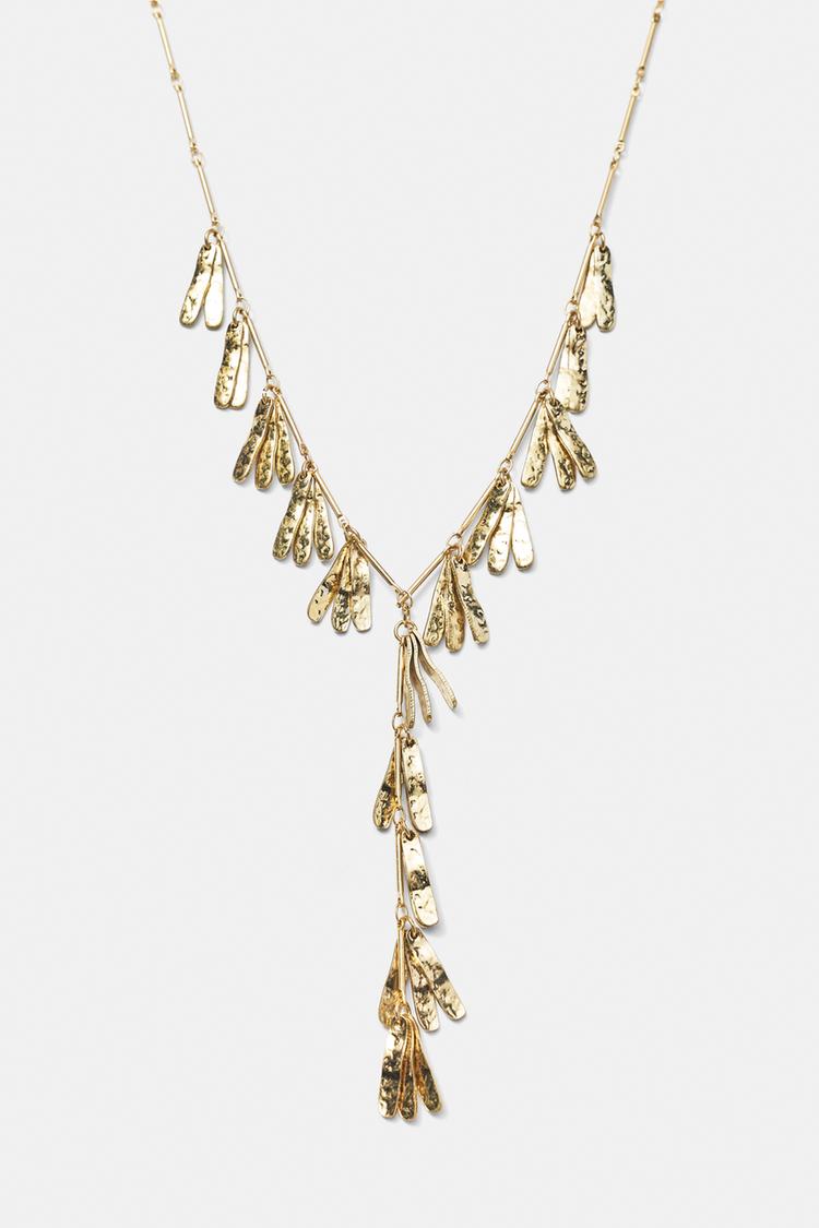 Long cascading necklace — Gold
