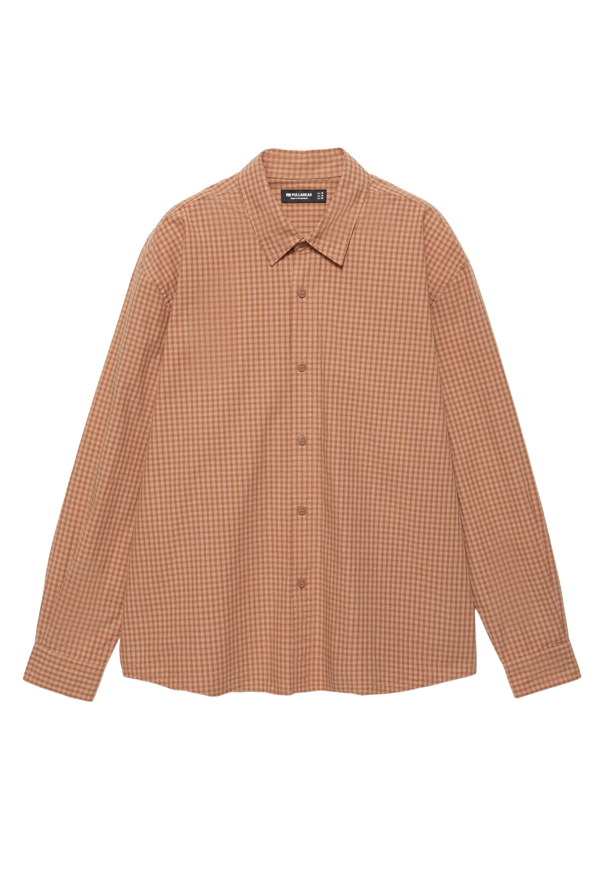 Orange check shirt — Orange