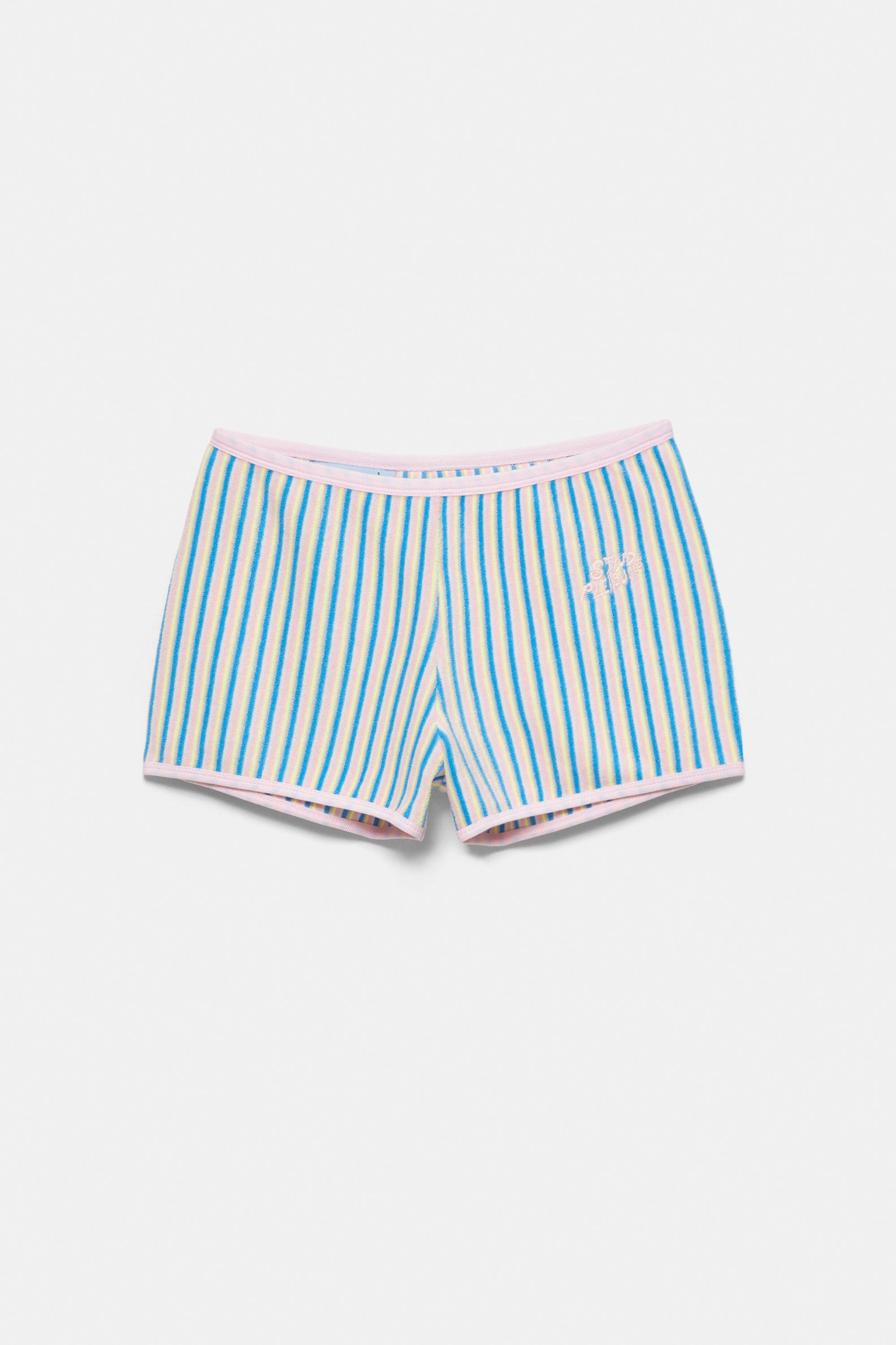 Pleasures x STWD towelling shorts — Striped