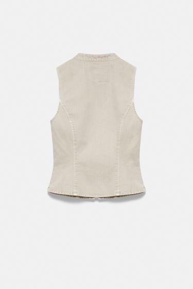 Fireman clasp button vest — Khaki 6
