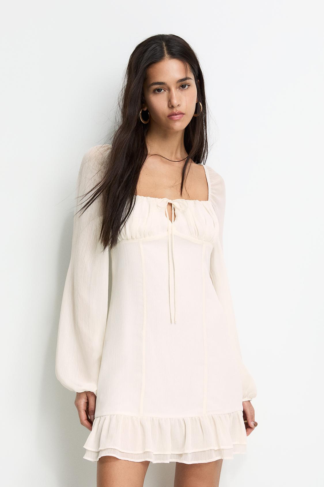 Vestido Corto Lencero Pull And Bear Dress Vestidos Pull And Bear
