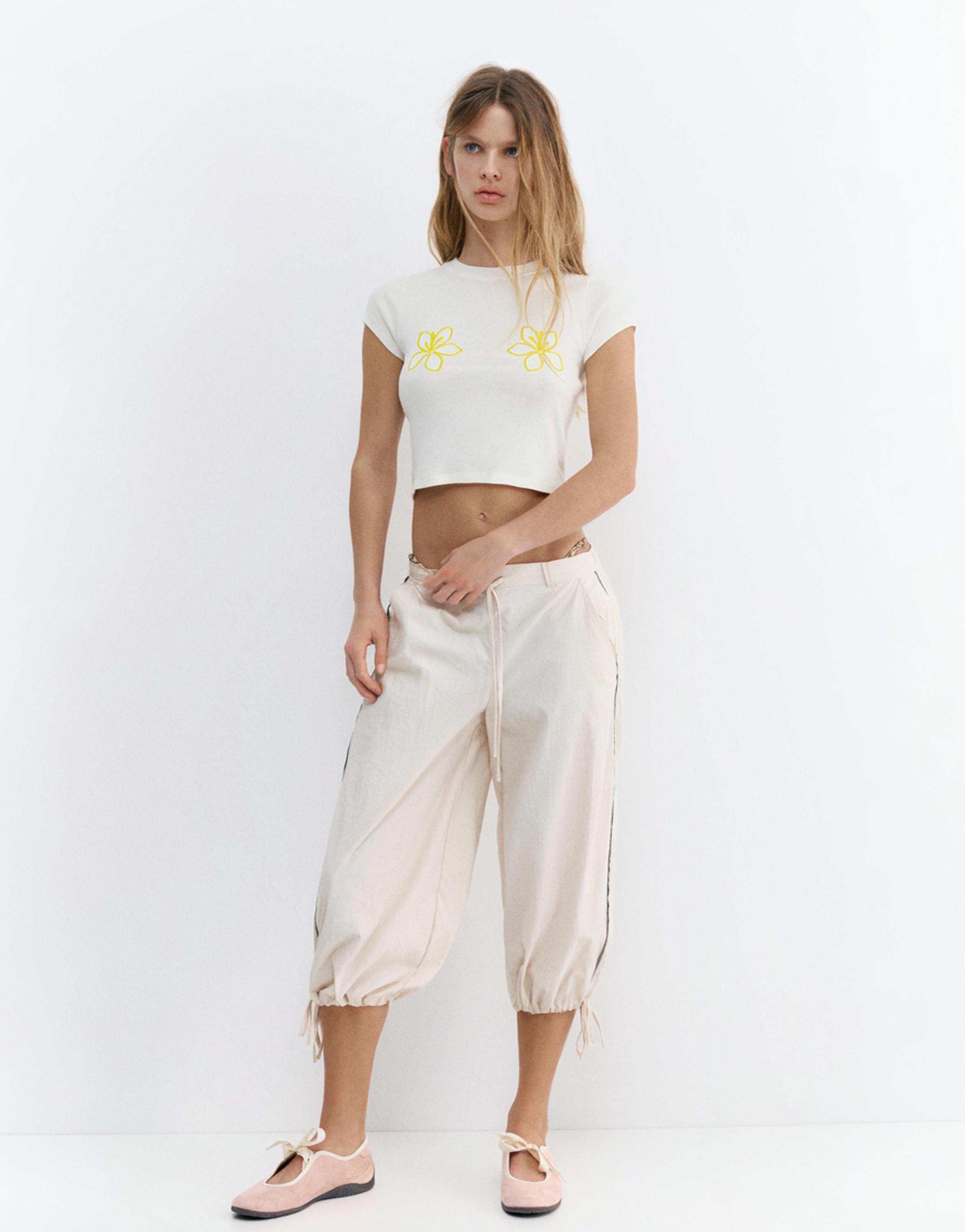 Floral graphic T-shirt — Ice