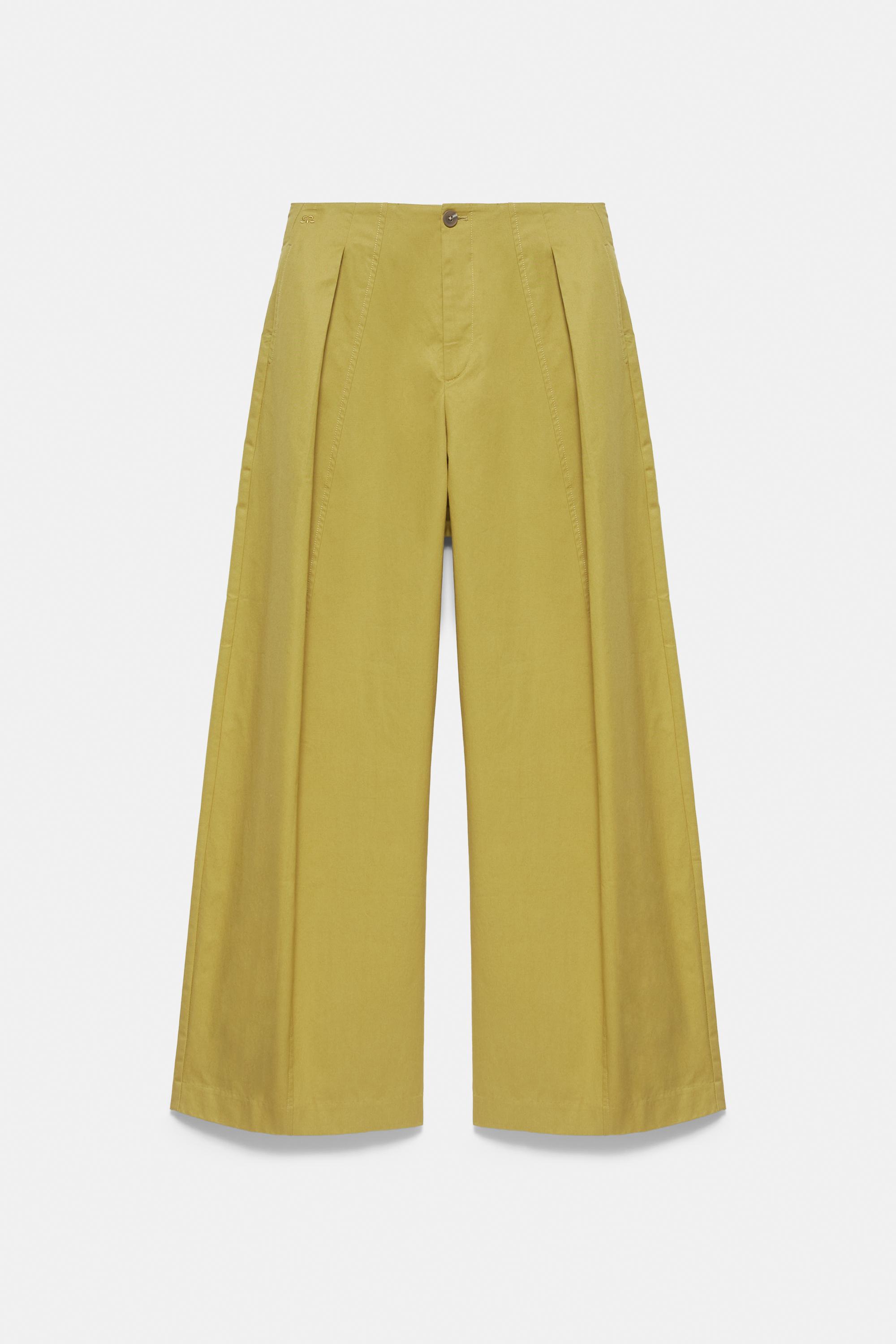 Darted barrel trousers — Olive