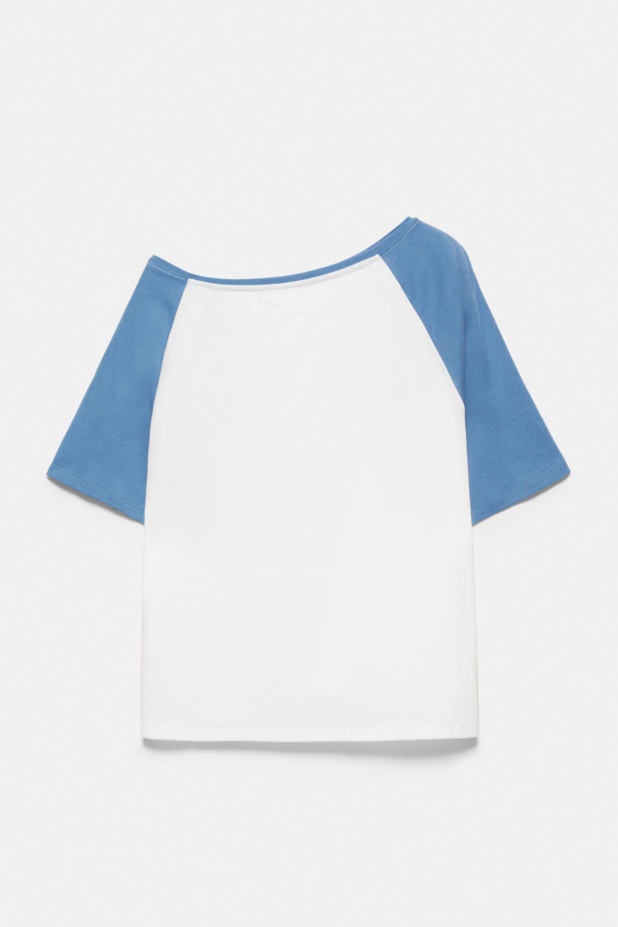 Asymmetric graphic T-shirt — Ice