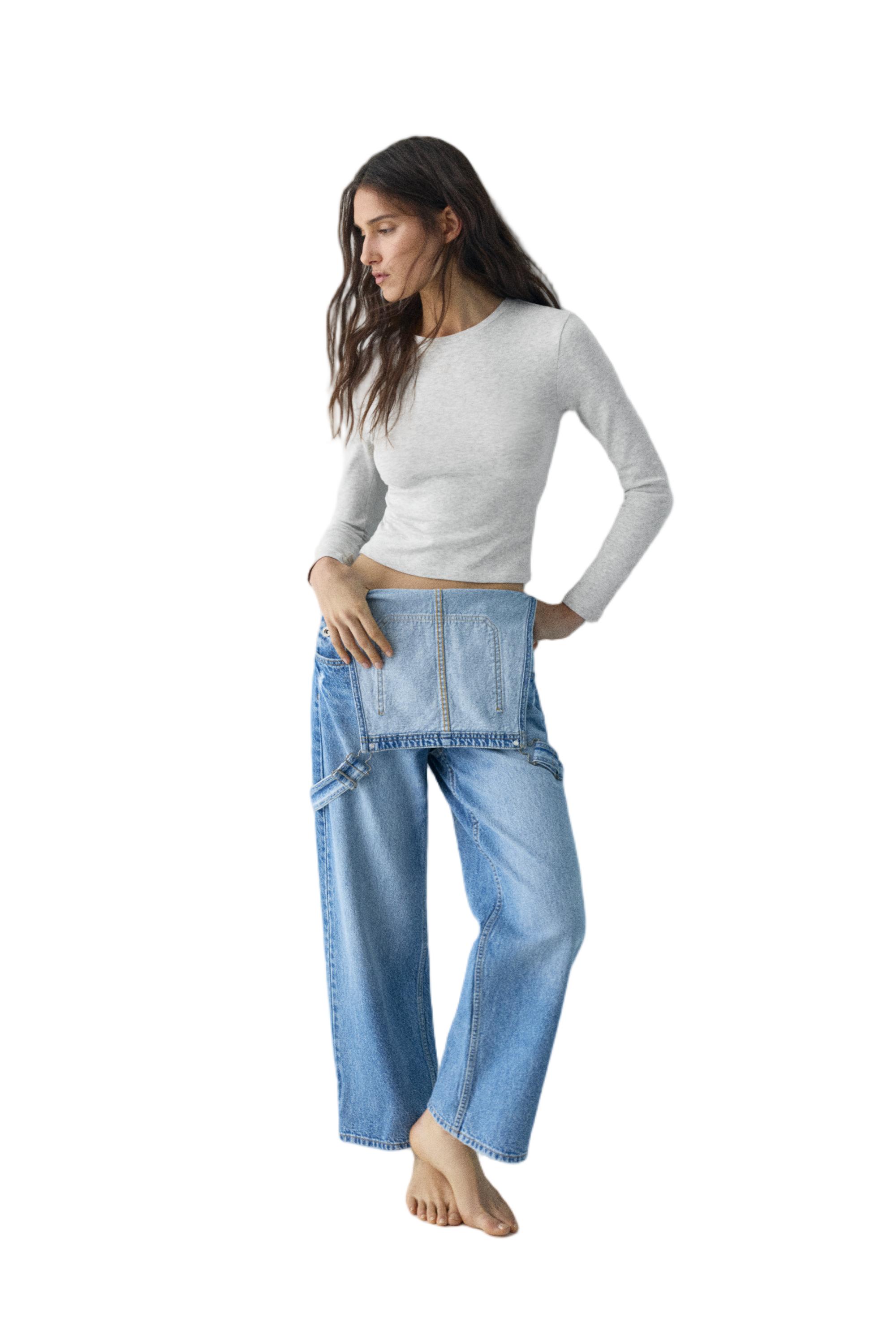 Vücuda oturan uzun kollu t-shirt - Görsel 47