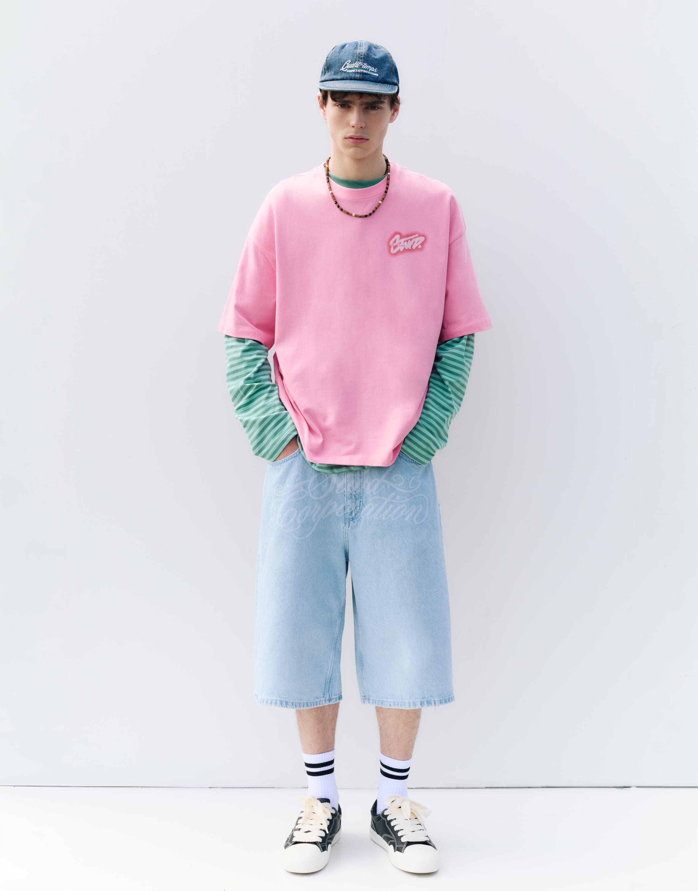 STWD boxy graphic T-shirt — Pink